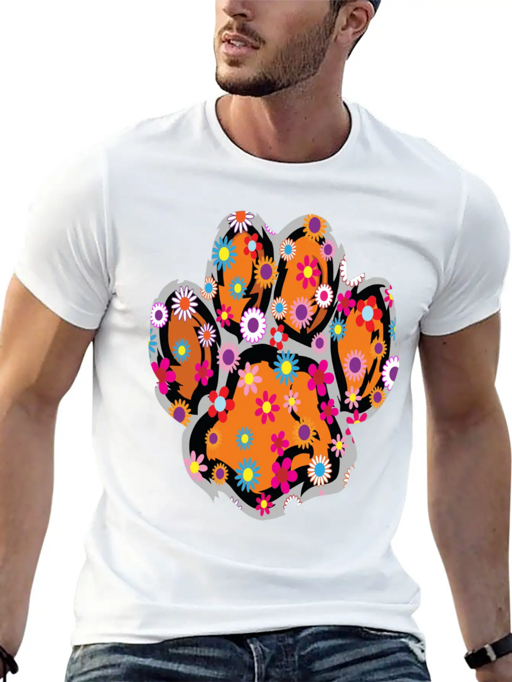 A Baby Tiger With Flowers, Cute Baby Tiger Classic Cotton Tee – Unisex Comfort For Any Season