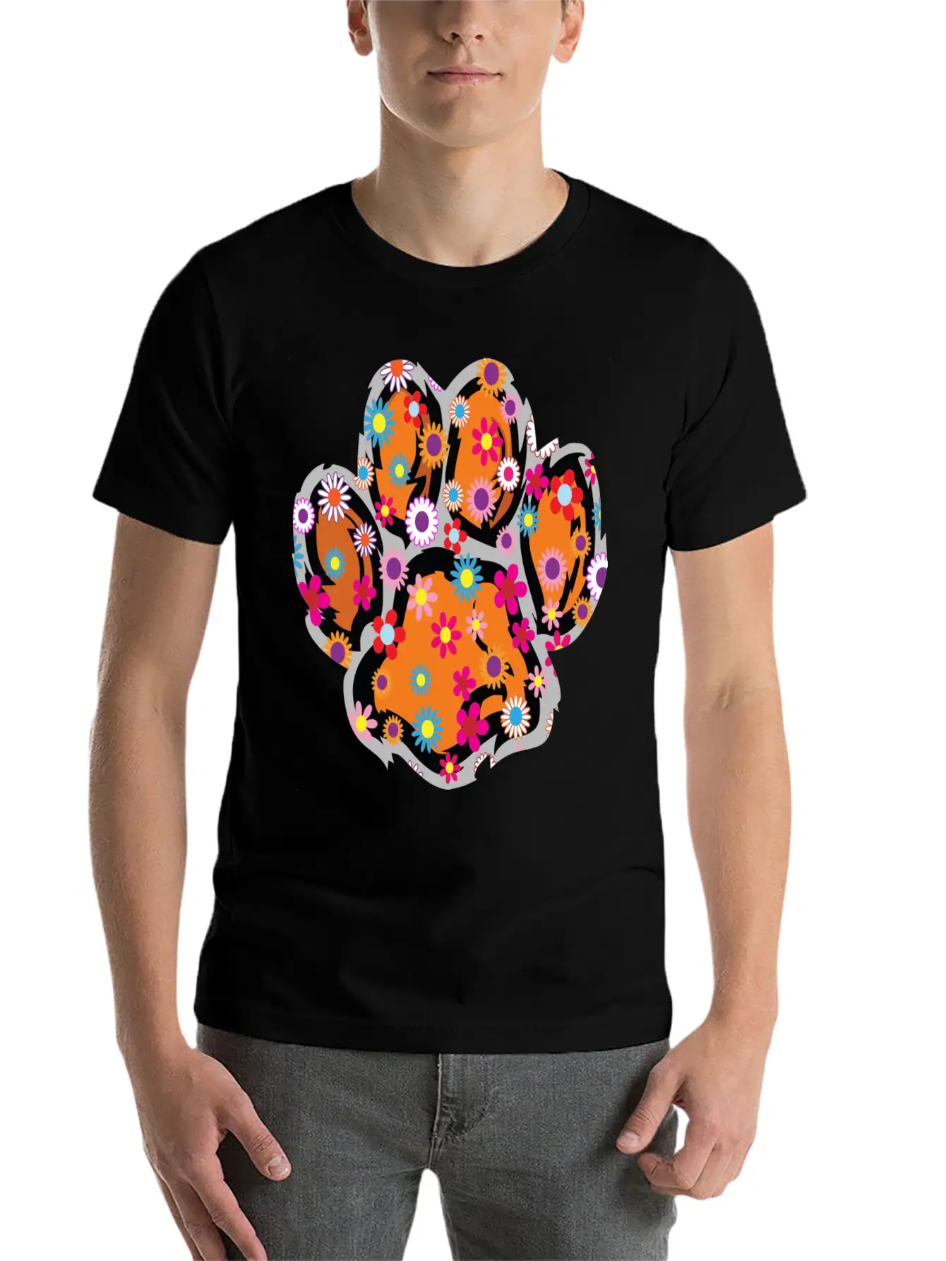 A Baby Tiger With Flowers, Cute Baby Tiger Classic Cotton Tee – Unisex Comfort For Any Season