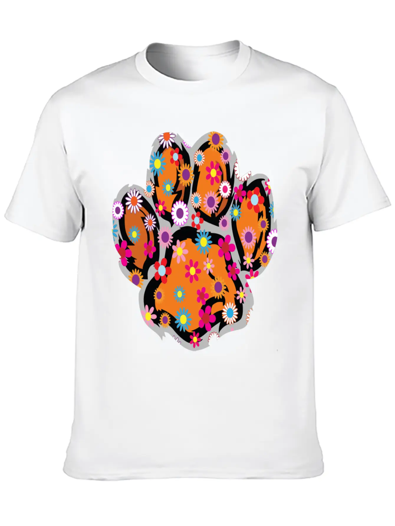 A Baby Tiger With Flowers, Cute Baby Tiger Classic Cotton Tee – Unisex Comfort For Any Season
