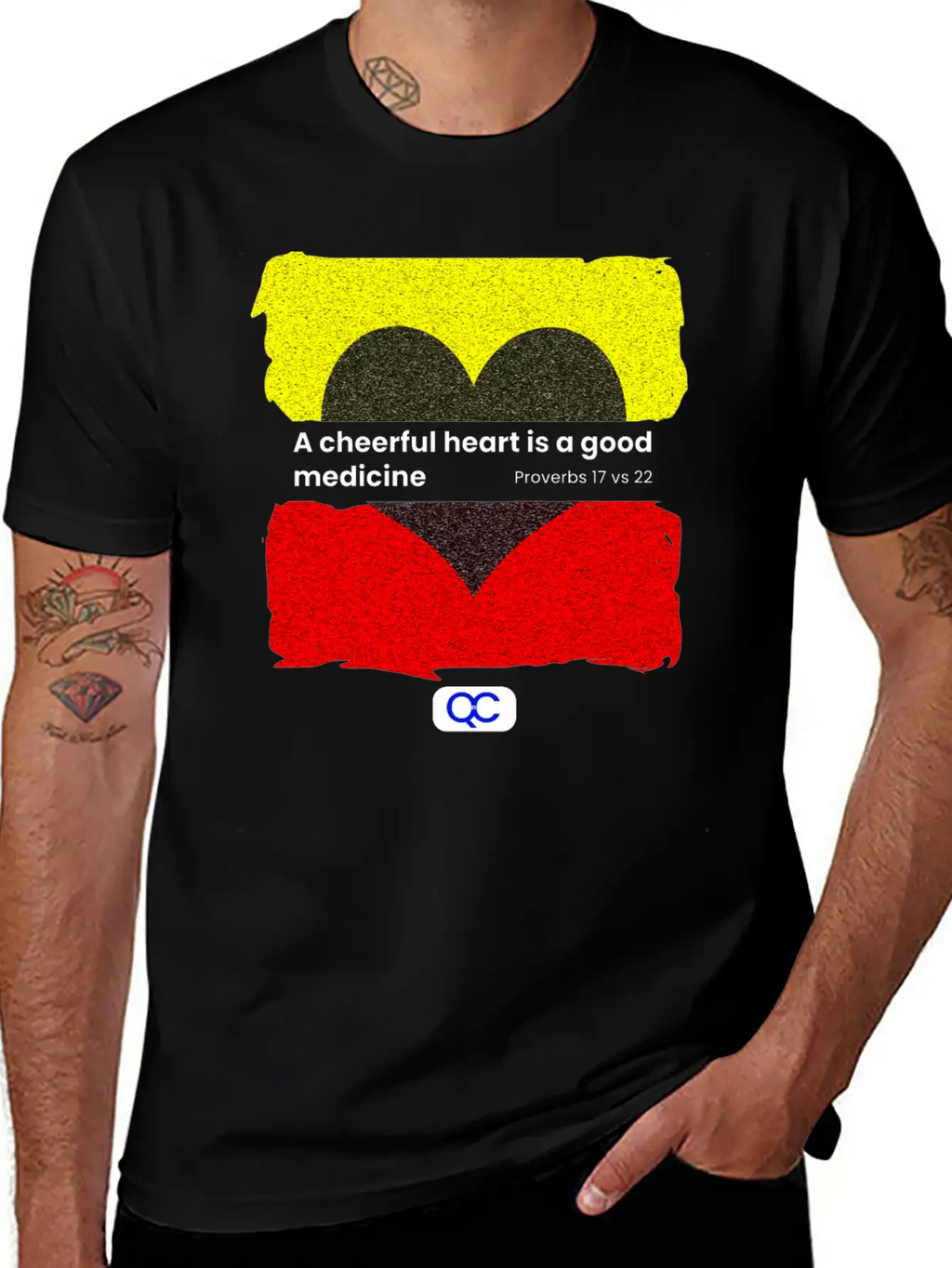 A Cheerful Heart Is A Good Medicine Relaxed Everyday Tee – Lightweight And Durable Cotton