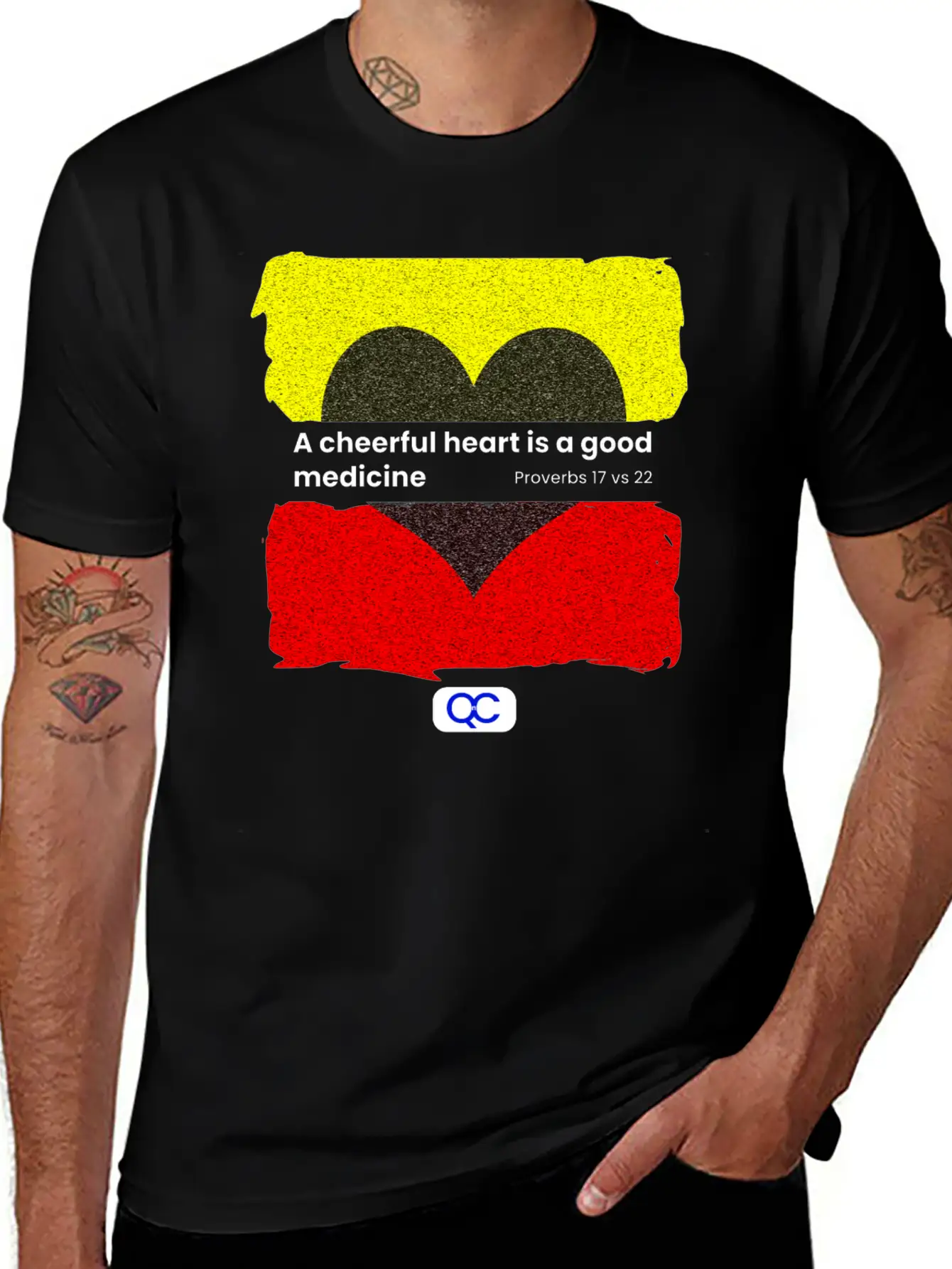 A Cheerful Heart Is A Good Medicine Relaxed Everyday Tee – Lightweight And Durable Cotton
