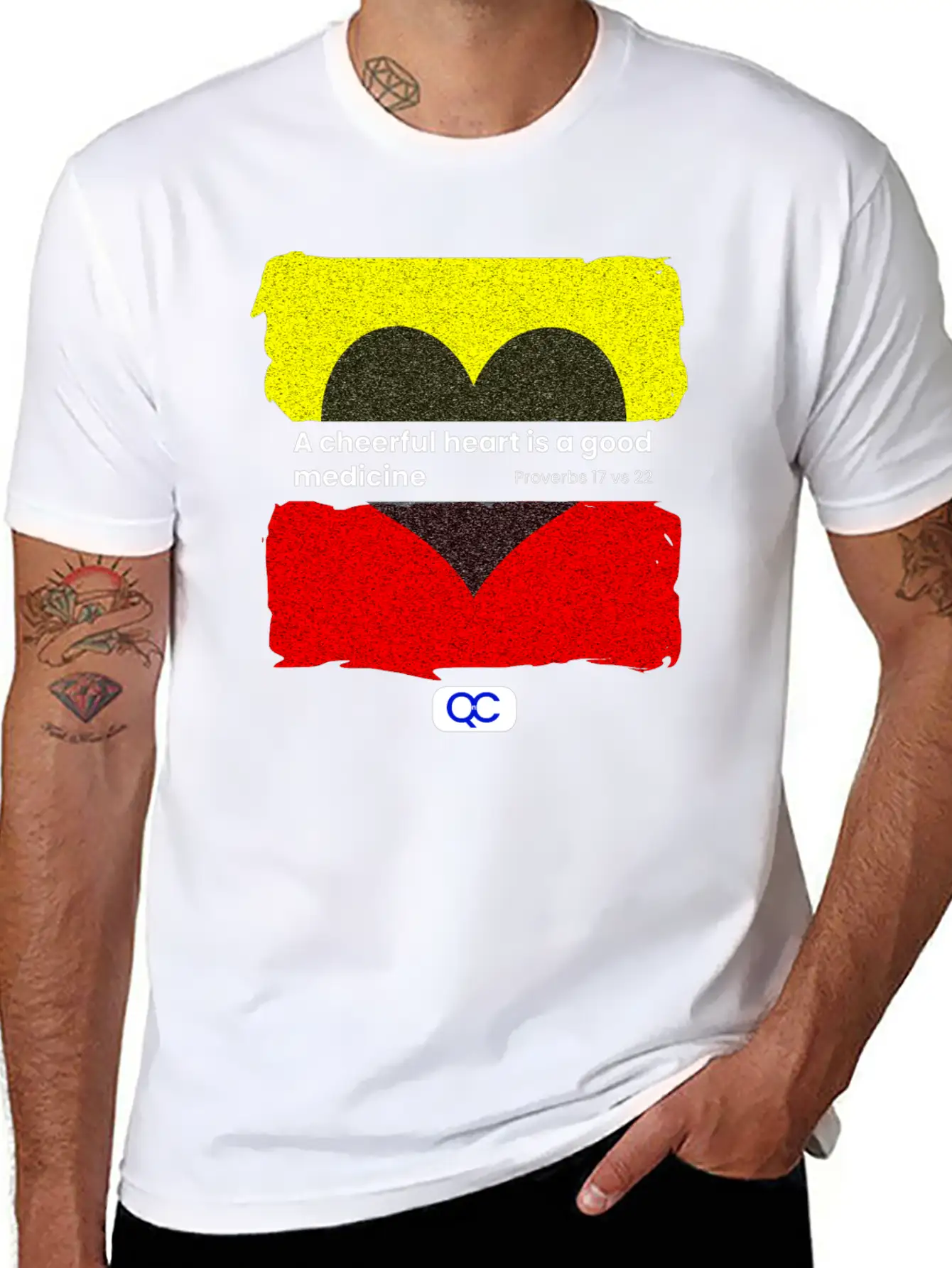 A Cheerful Heart Is A Good Medicine Relaxed Everyday Tee – Lightweight And Durable Cotton