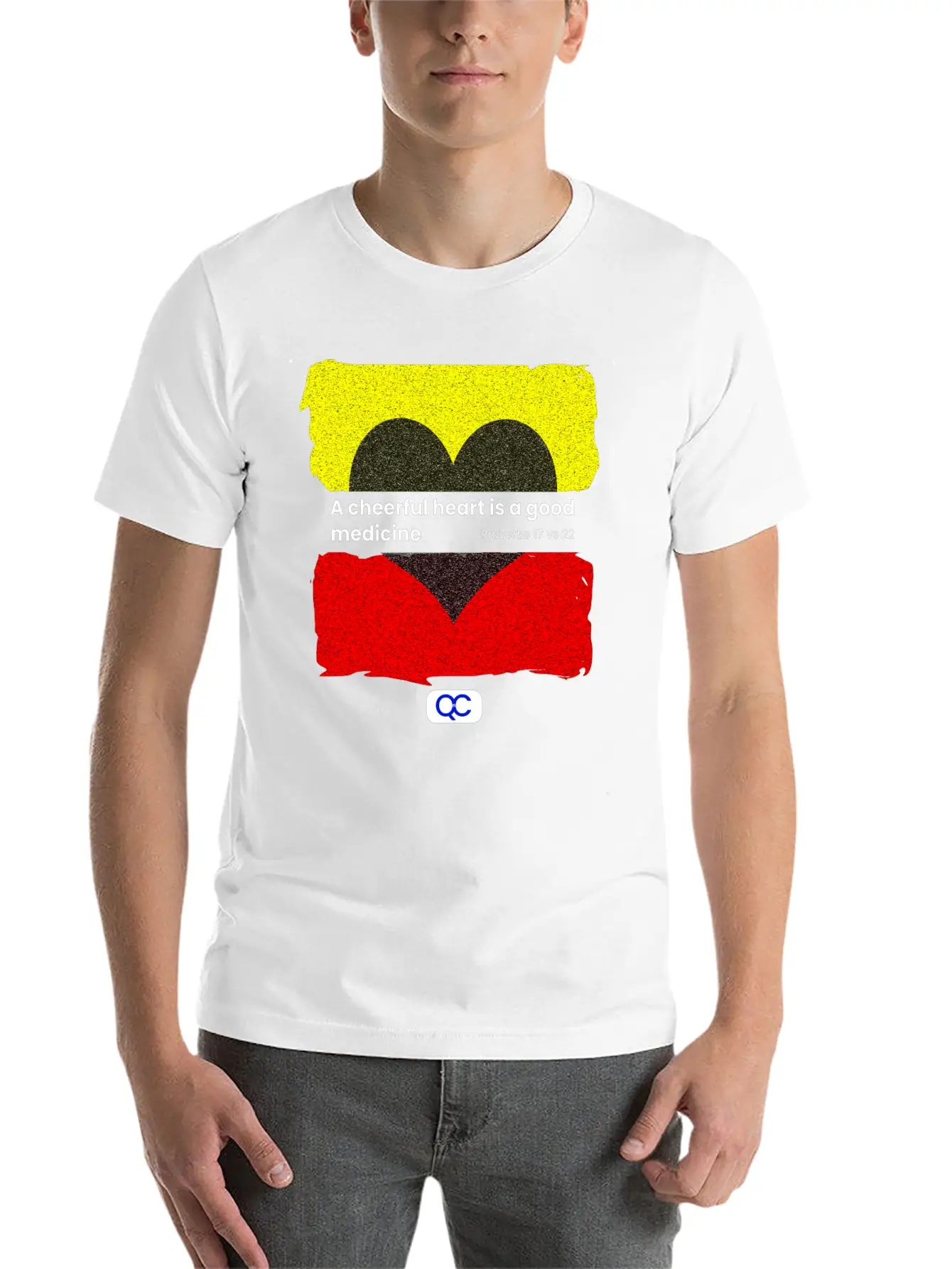 A Cheerful Heart Is A Good Medicine Relaxed Everyday Tee – Lightweight And Durable Cotton