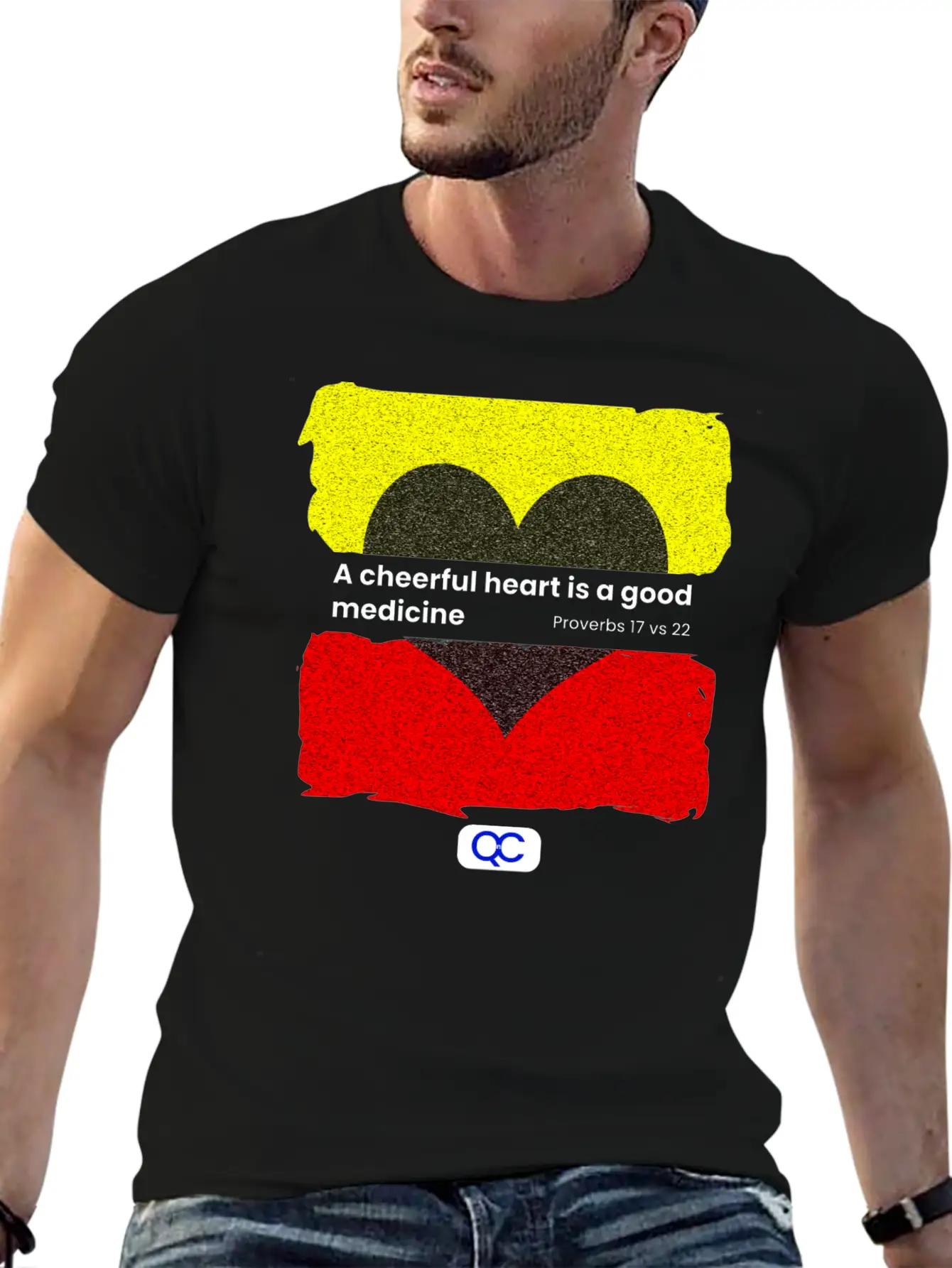 A Cheerful Heart Is A Good Medicine Relaxed Everyday Tee – Lightweight And Durable Cotton