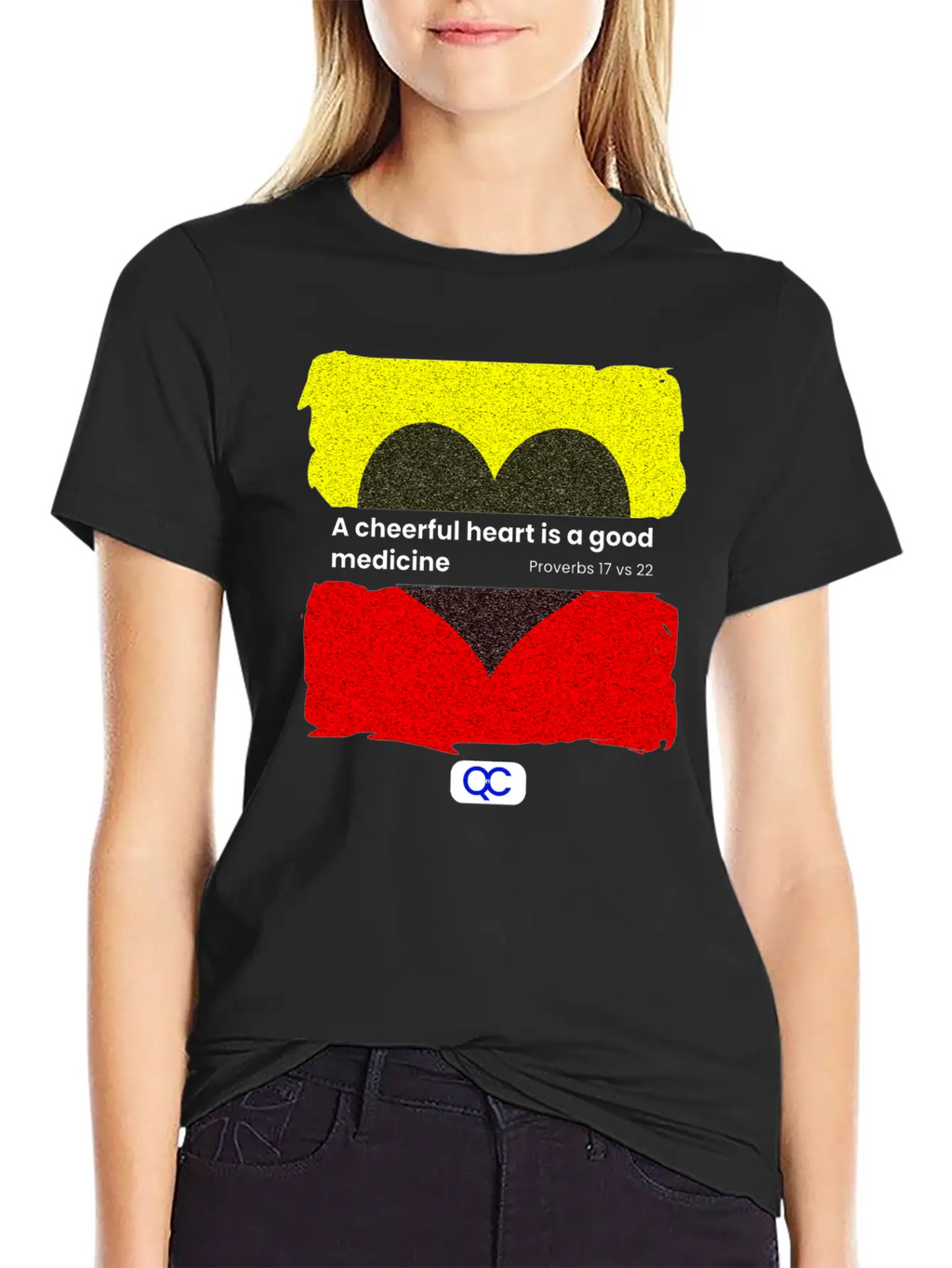 A Cheerful Heart Is A Good Medicine Relaxed Everyday Tee – Lightweight And Durable Cotton