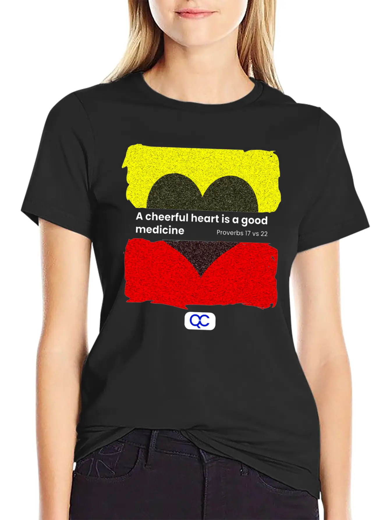 A Cheerful Heart Is A Good Medicine Relaxed Everyday Tee – Lightweight And Durable Cotton