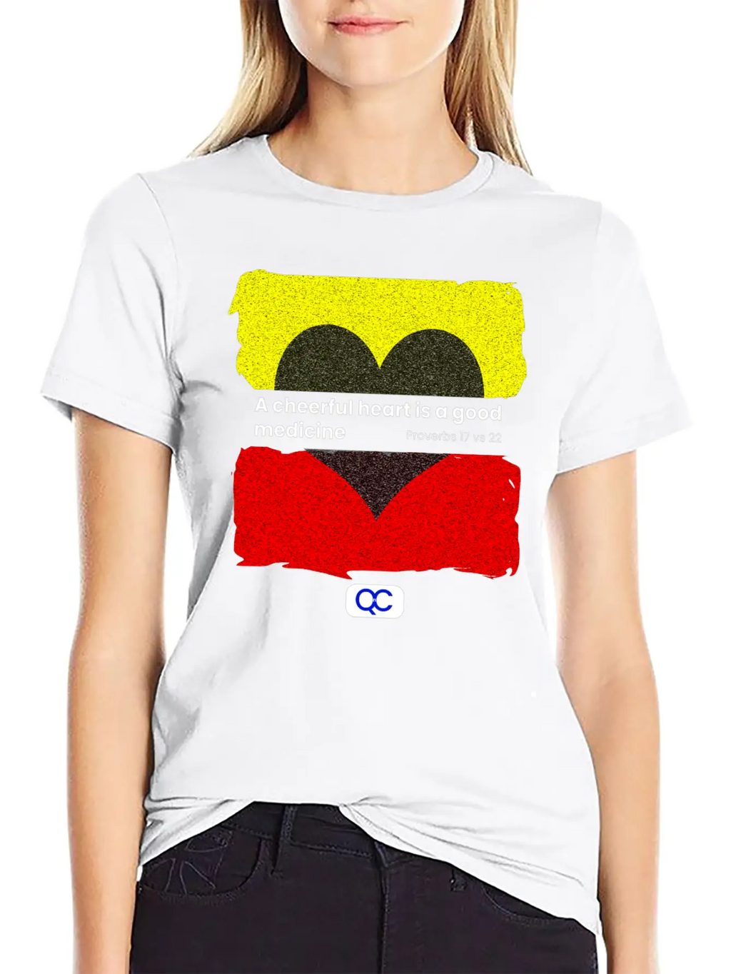A Cheerful Heart Is A Good Medicine Relaxed Everyday Tee – Lightweight And Durable Cotton