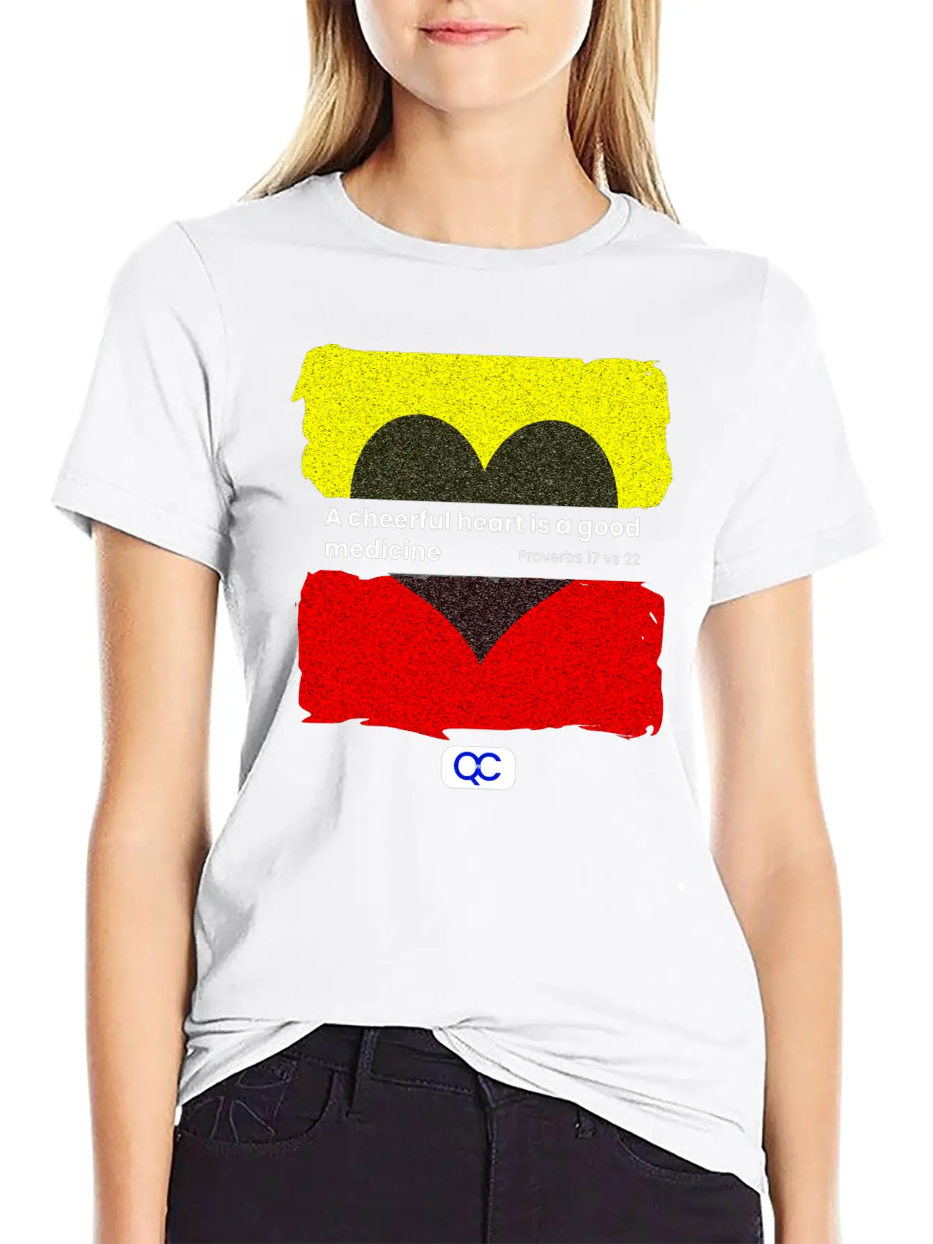 A Cheerful Heart Is A Good Medicine Relaxed Everyday Tee – Lightweight And Durable Cotton