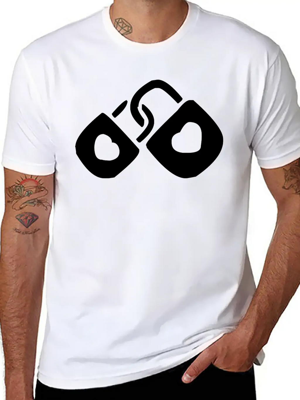 A Couple Of Locked Hearts Classic Cotton Tee – Unisex Comfort For Any Season