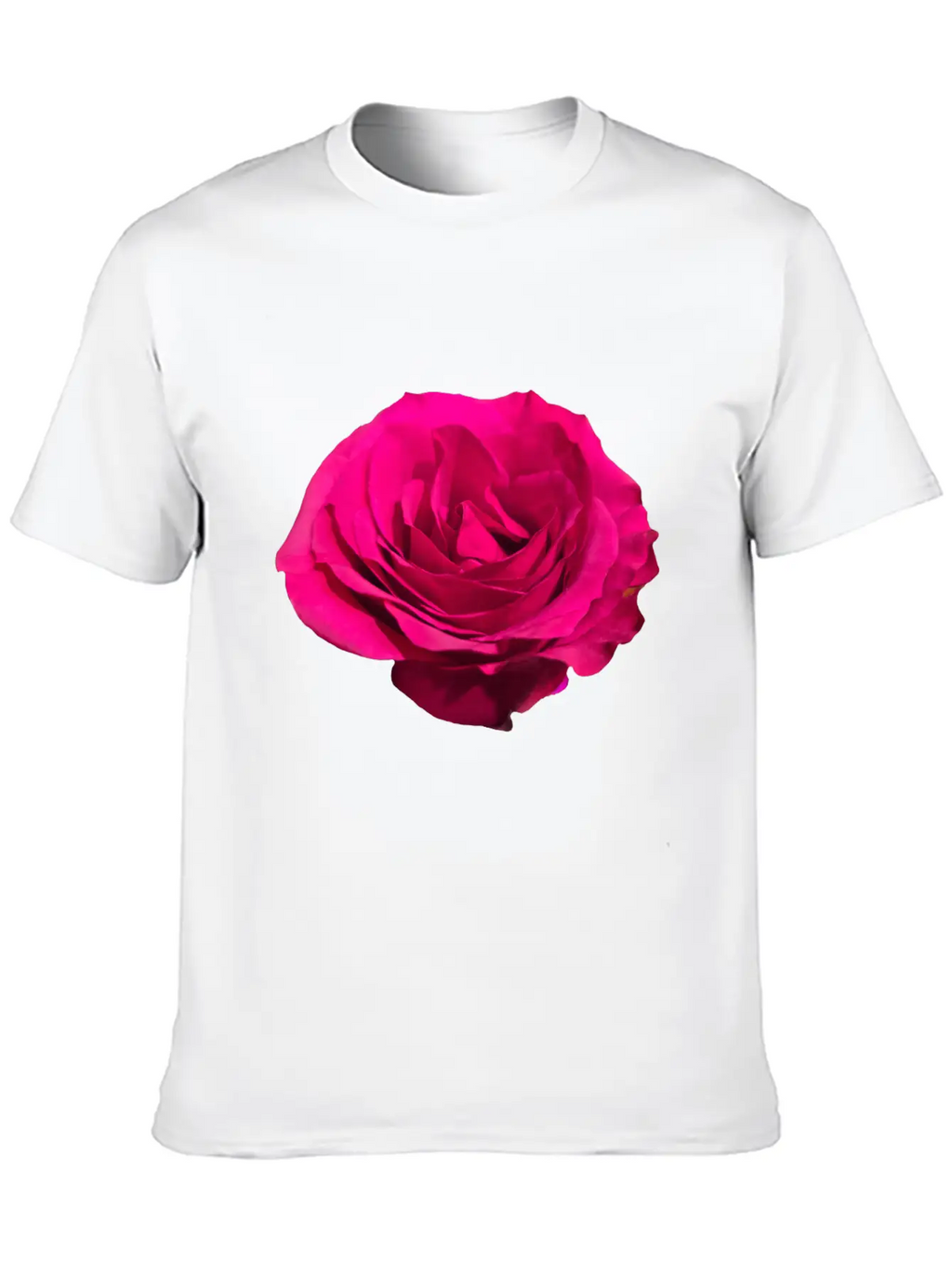 A Dark Pink Rose Filly Open In Full Bloom Sticker Breathable Graphic T-Shirt – Perfect For Casual Days