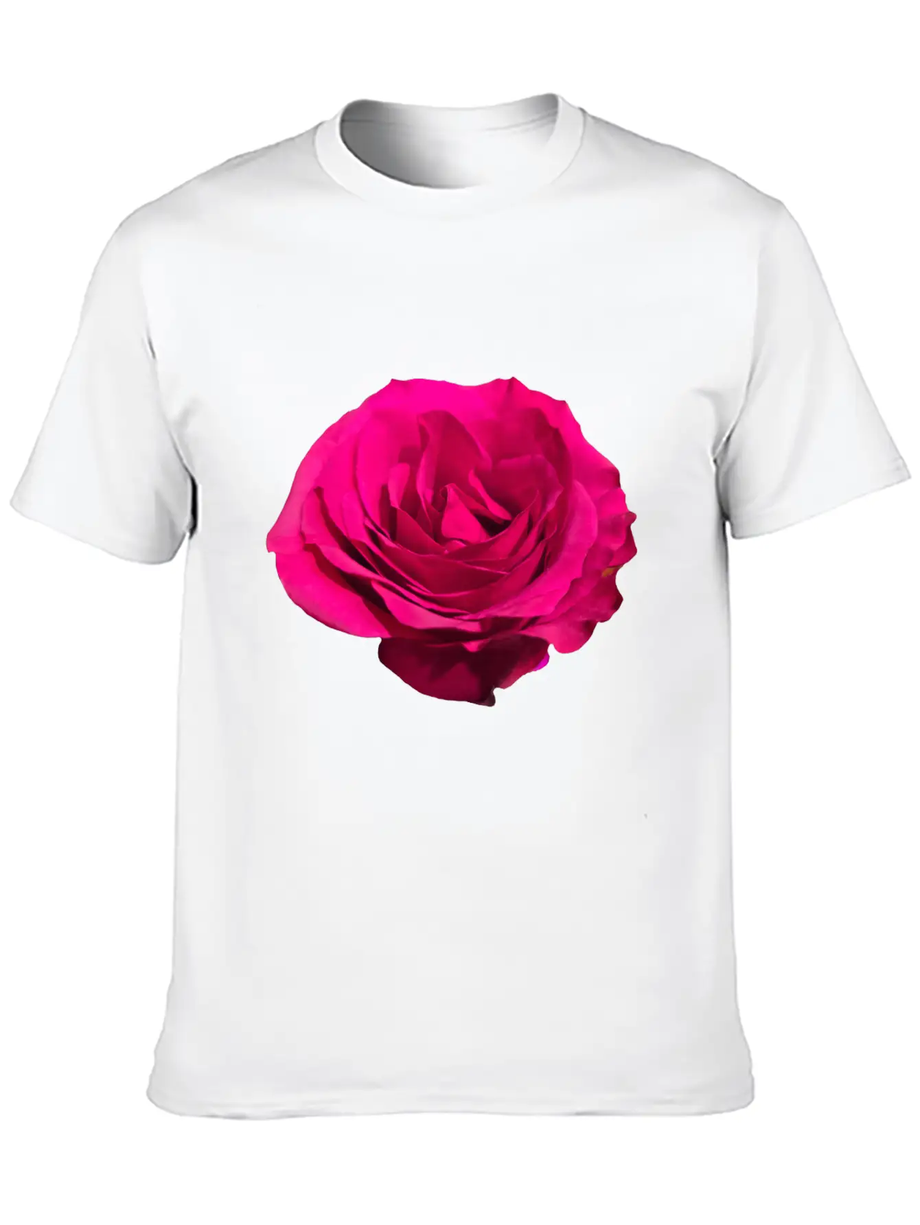 A Dark Pink Rose Filly Open In Full Bloom Sticker Breathable Graphic T-Shirt – Perfect For Casual Days