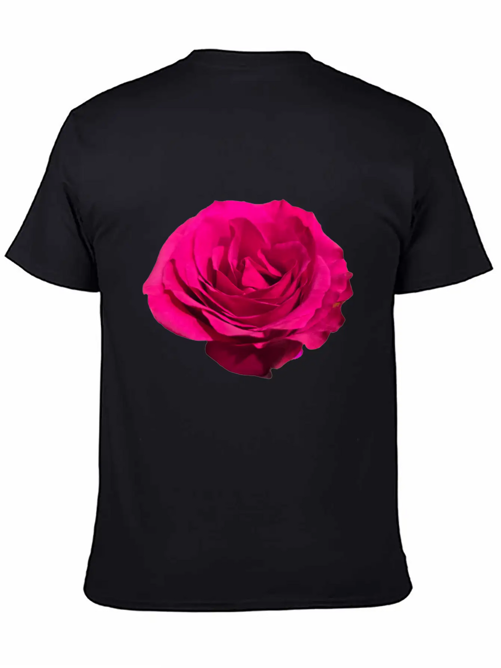 A Dark Pink Rose Filly Open In Full Bloom Sticker Breathable Graphic T-Shirt – Perfect For Casual Days