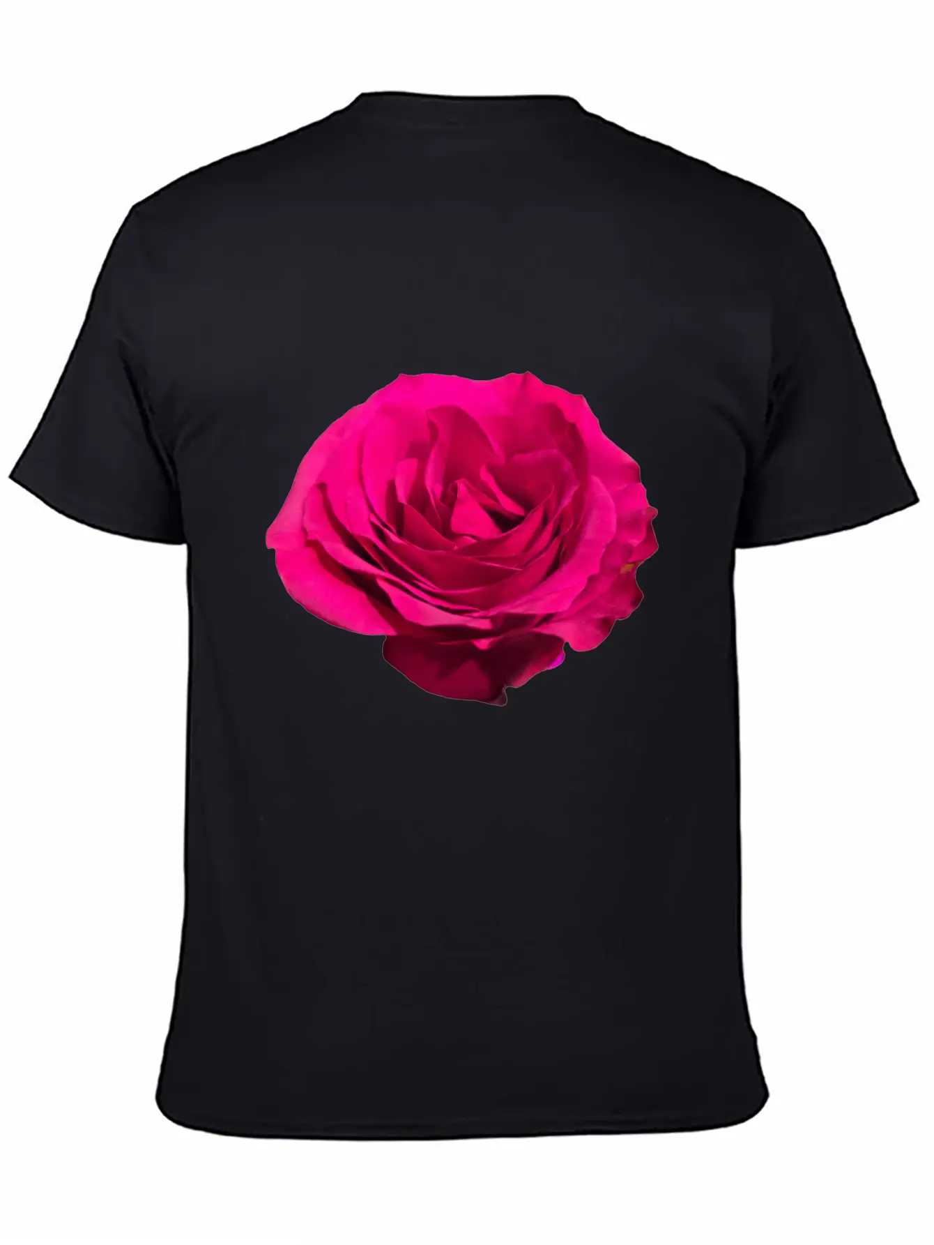 A Dark Pink Rose Filly Open In Full Bloom Sticker Breathable Graphic T-Shirt – Perfect For Casual Days