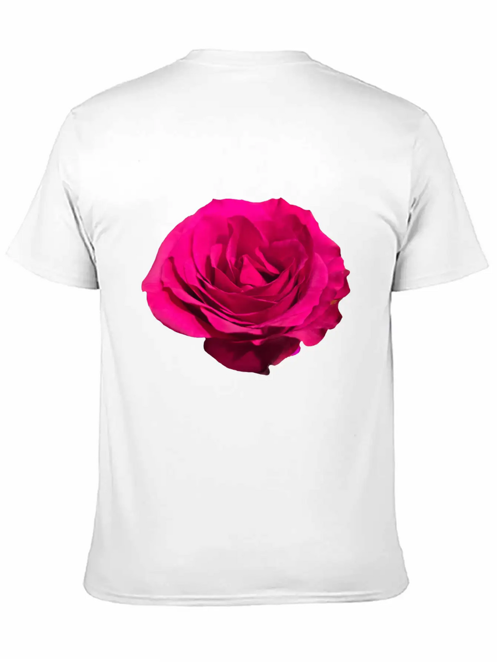 A Dark Pink Rose Filly Open In Full Bloom Sticker Breathable Graphic T-Shirt – Perfect For Casual Days