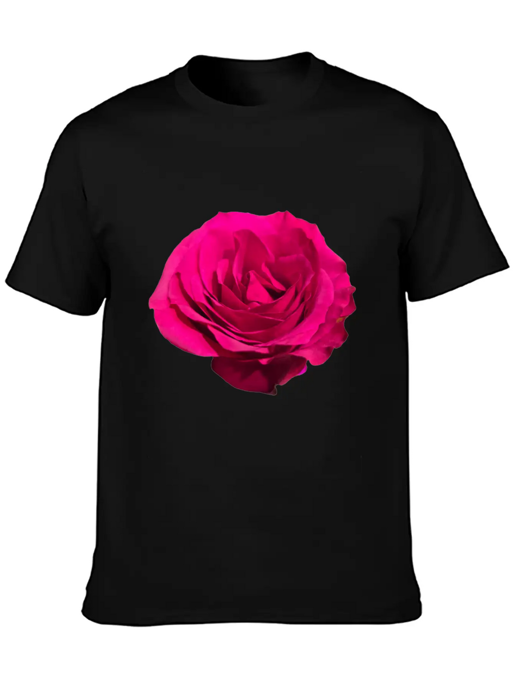 A Dark Pink Rose Filly Open In Full Bloom Sticker Breathable Graphic T-Shirt – Perfect For Casual Days