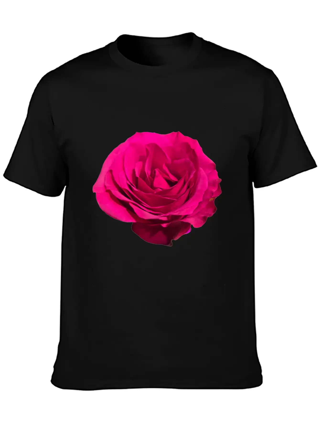 A Dark Pink Rose Filly Open In Full Bloom Sticker Breathable Graphic T-Shirt – Perfect For Casual Days