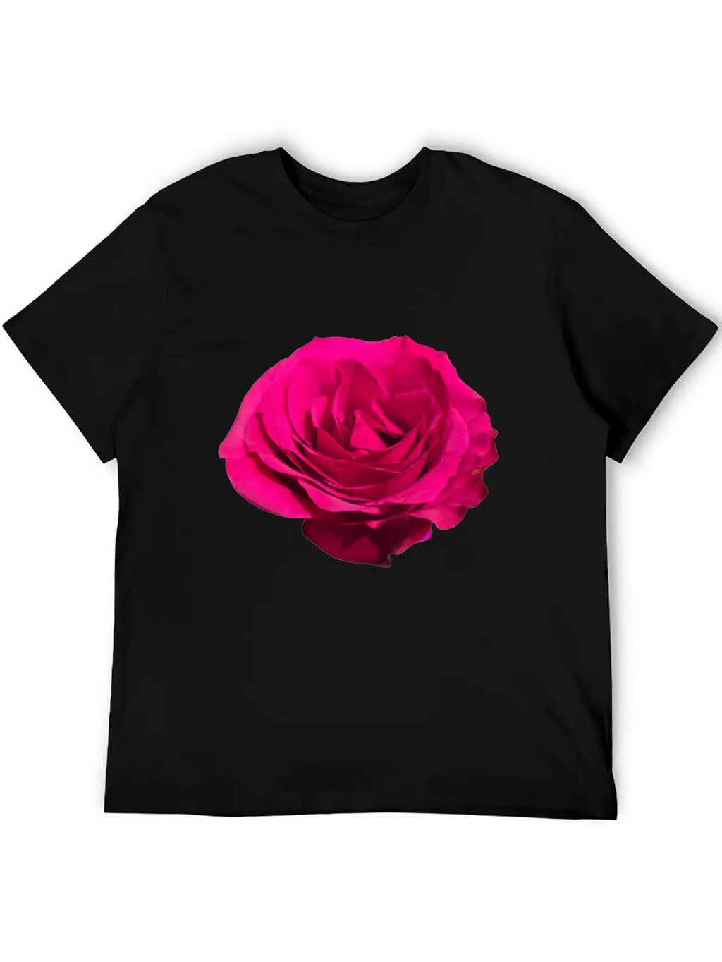 A Dark Pink Rose Filly Open In Full Bloom Sticker Breathable Graphic T-Shirt – Perfect For Casual Days