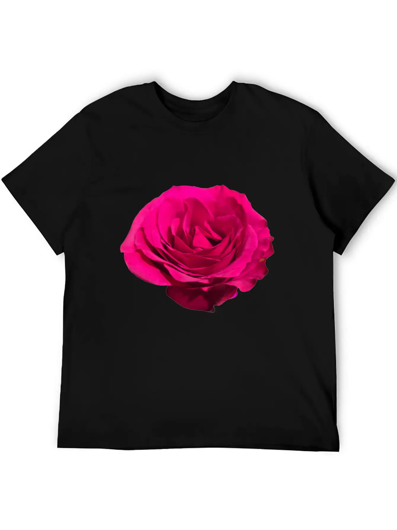 A Dark Pink Rose Filly Open In Full Bloom Sticker Breathable Graphic T-Shirt – Perfect For Casual Days