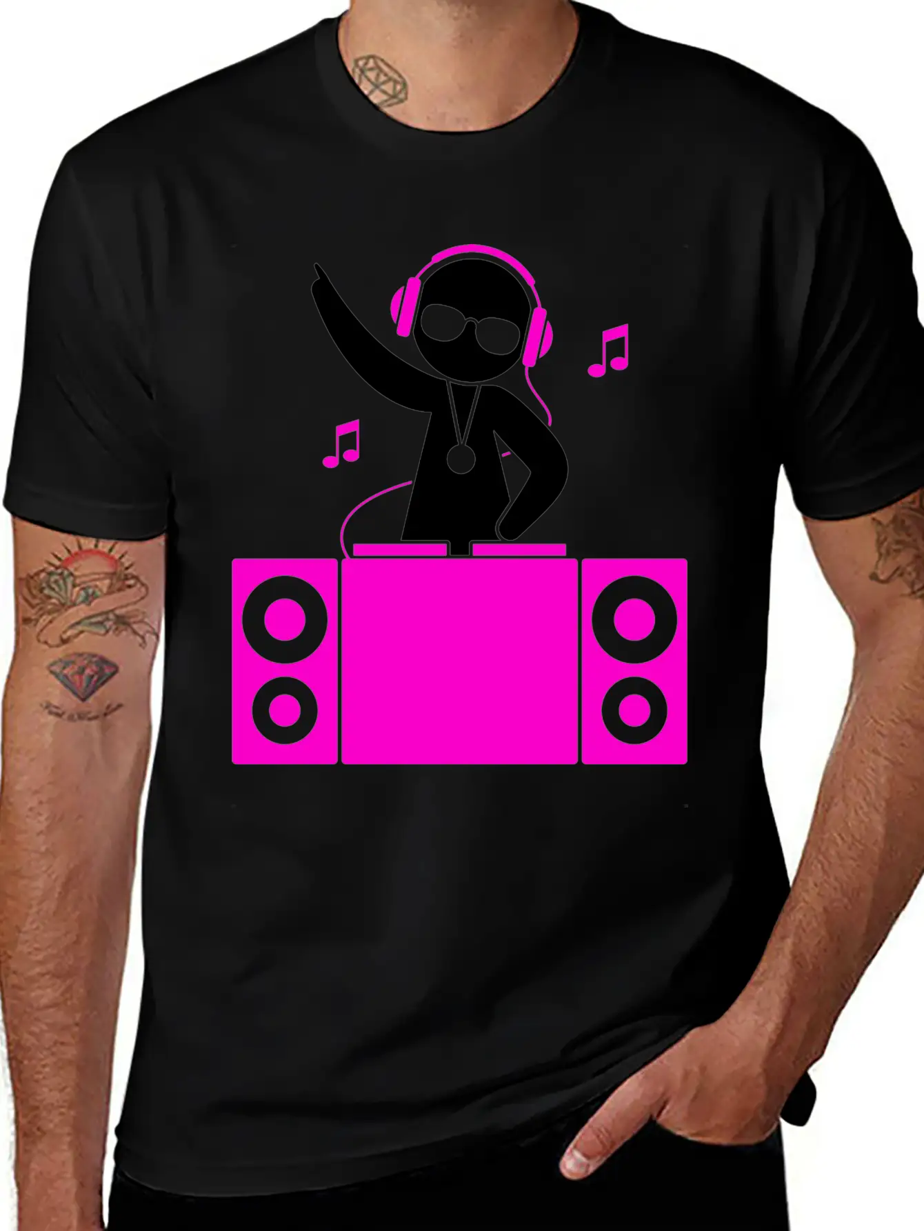 A DJ Plays Cool Music Classic Cotton Tee – Unisex Comfort For Any Season