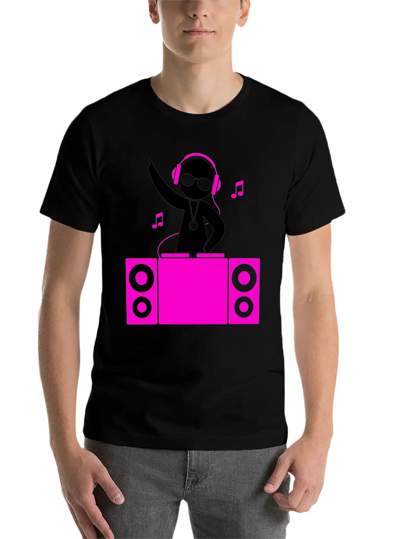 A DJ Plays Cool Music Classic Cotton Tee – Unisex Comfort For Any Season