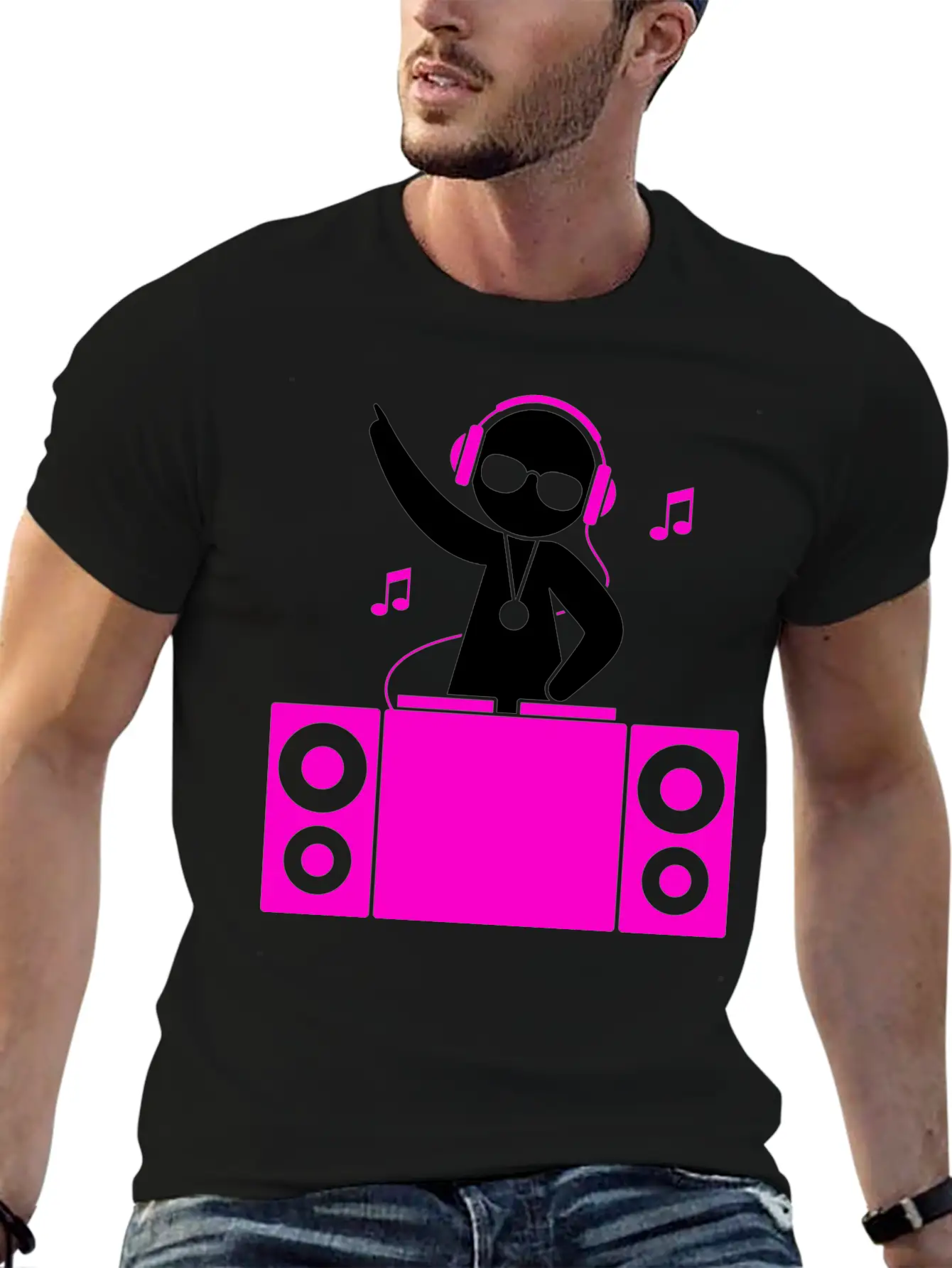 A DJ Plays Cool Music Classic Cotton Tee – Unisex Comfort For Any Season