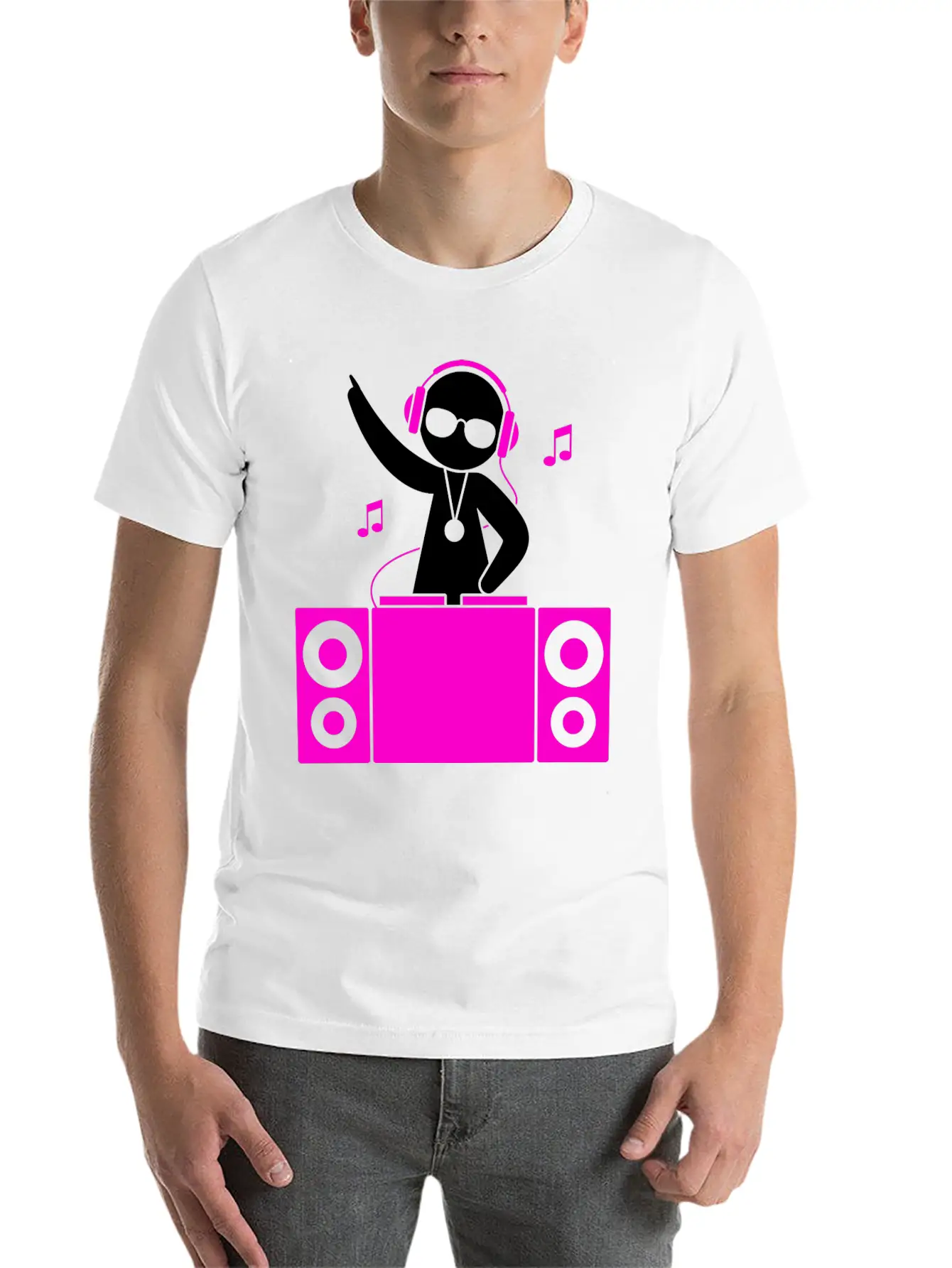 A DJ Plays Cool Music Classic Cotton Tee – Unisex Comfort For Any Season