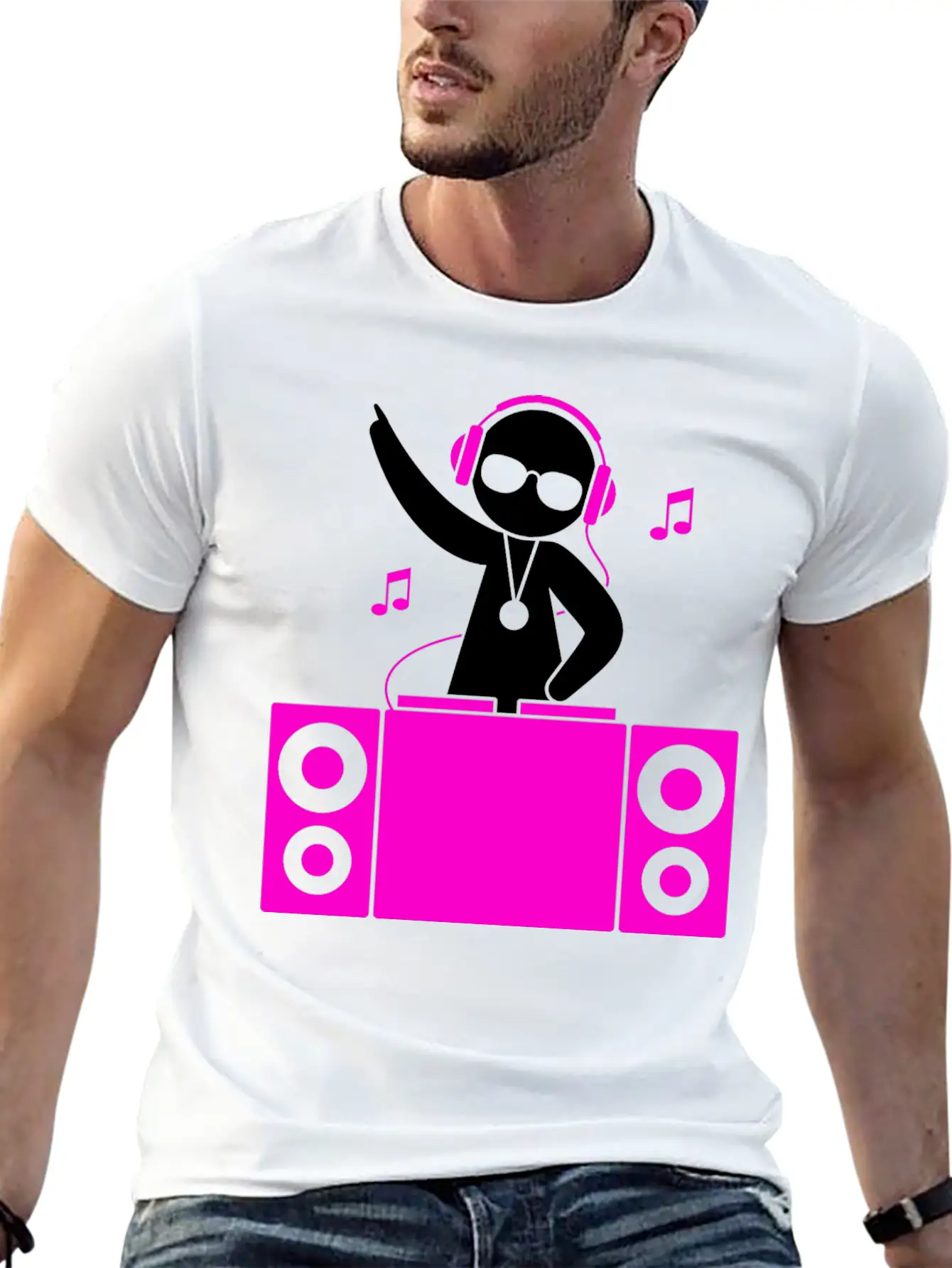A DJ Plays Cool Music Classic Cotton Tee – Unisex Comfort For Any Season