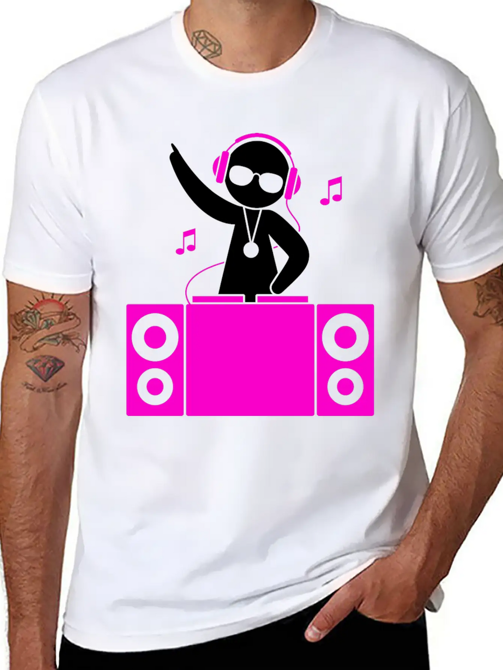 A DJ Plays Cool Music Classic Cotton Tee – Unisex Comfort For Any Season