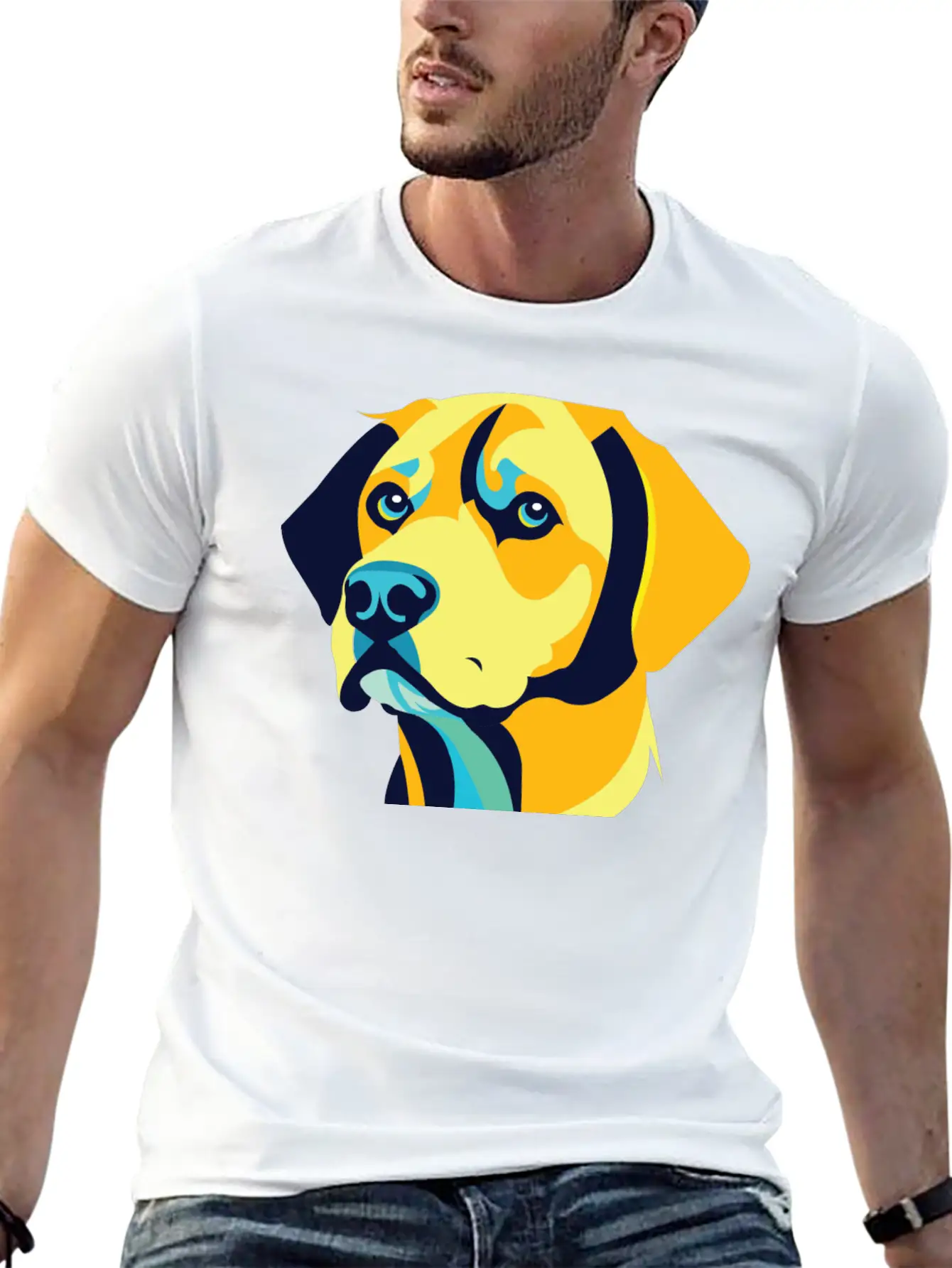 A Dog Head Vector Classic Cotton Tee – Unisex Comfort For Any Season