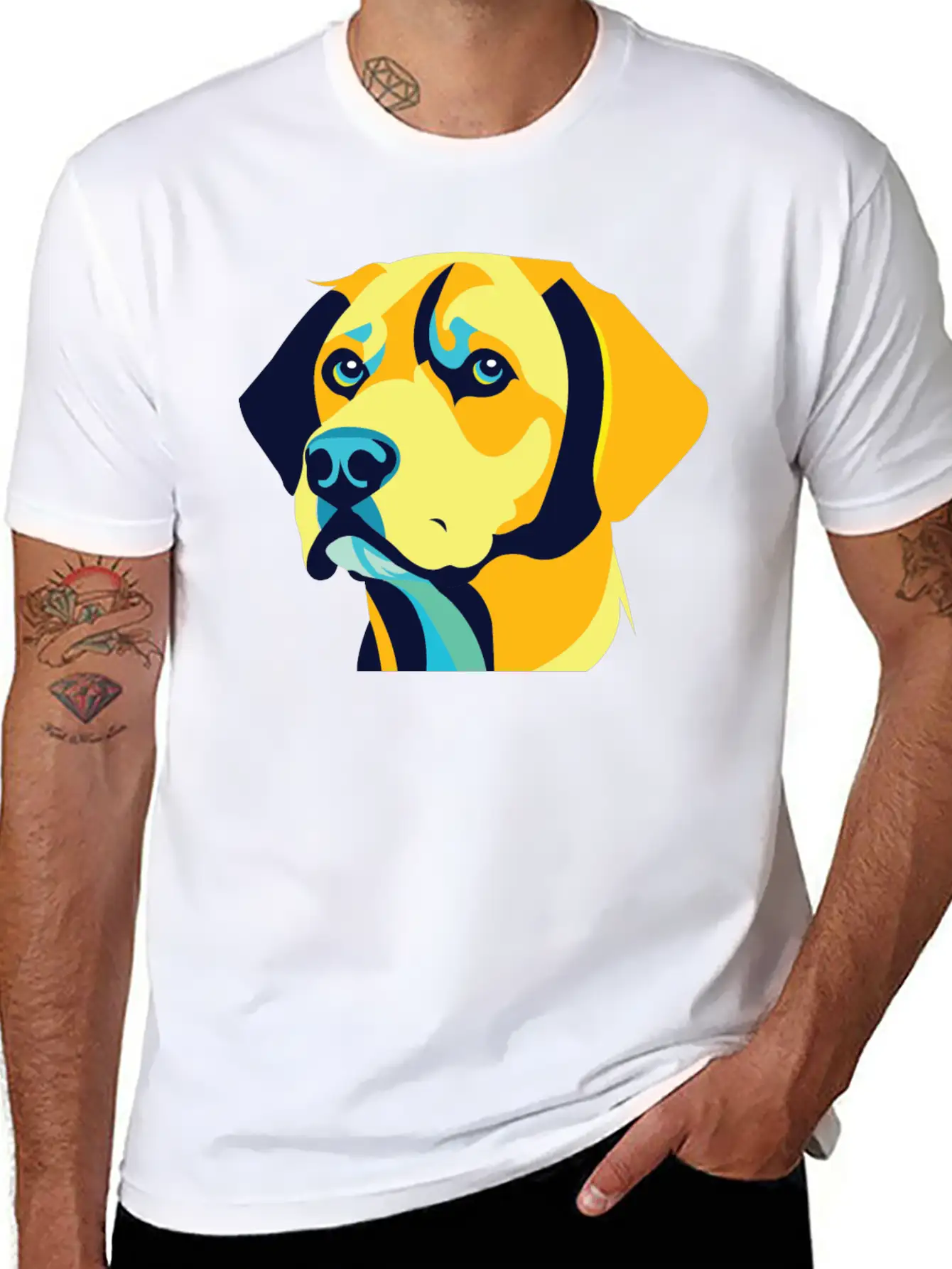 A Dog Head Vector Classic Cotton Tee – Unisex Comfort For Any Season