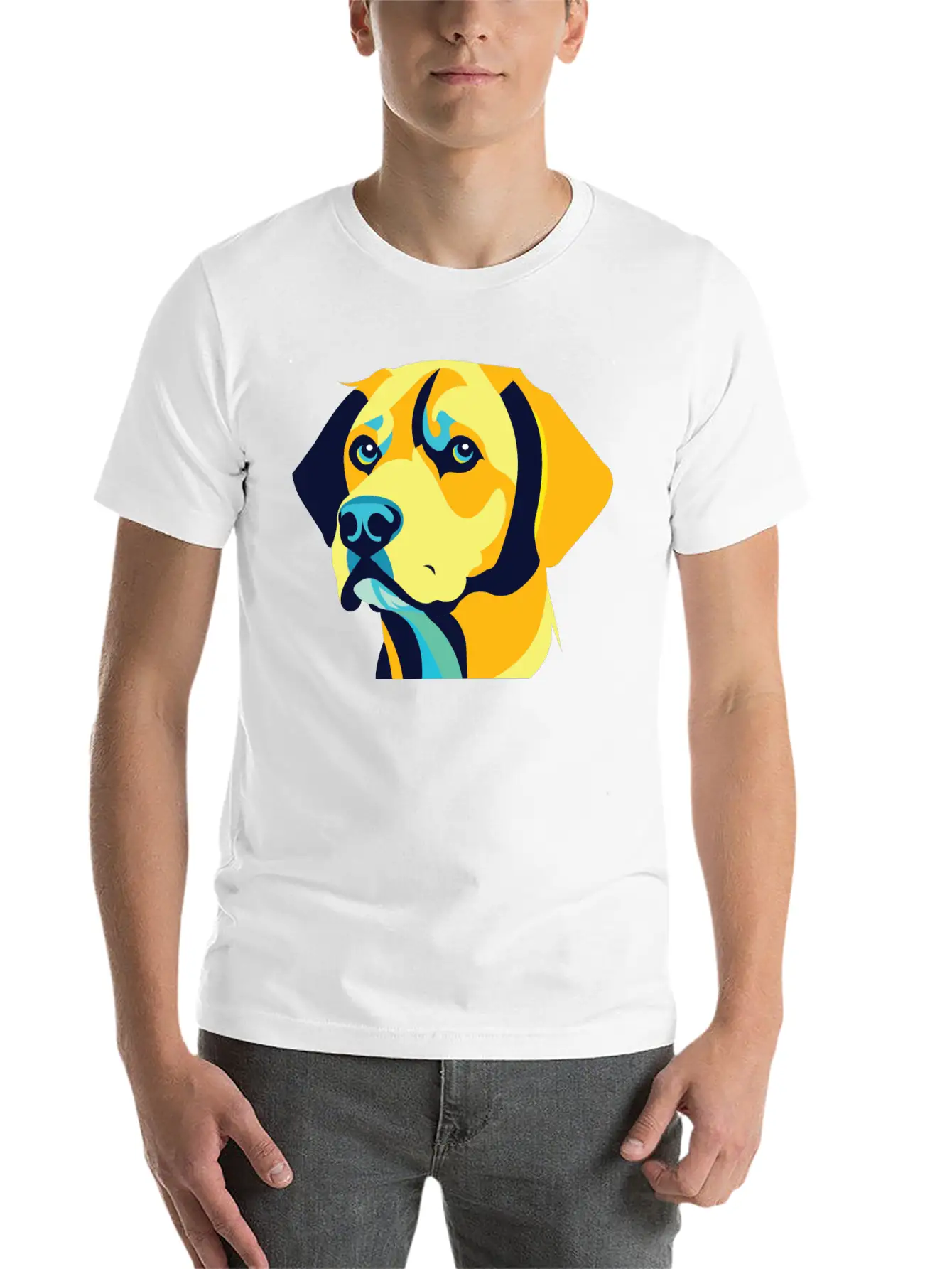 A Dog Head Vector Classic Cotton Tee – Unisex Comfort For Any Season