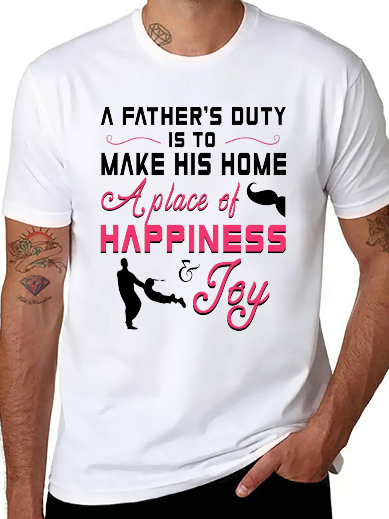 A Father S Duty Is To Make His Home A Place Of Cop Timeless Short Sleeve Tee – Comfy And Minimalist Design
