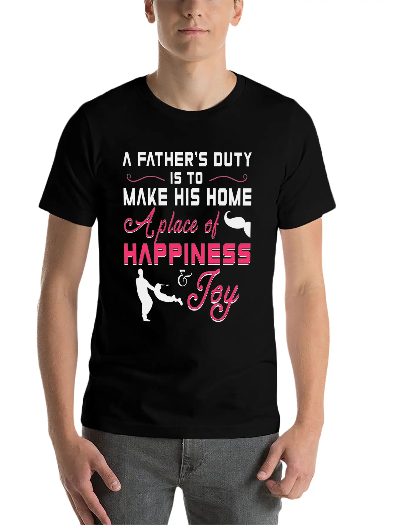 A Father S Duty Is To Make His Home A Place Of Cop Timeless Short Sleeve Tee – Comfy And Minimalist Design