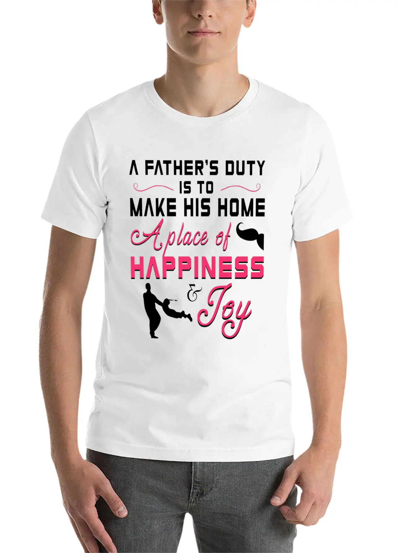 A Father S Duty Is To Make His Home A Place Of Cop Timeless Short Sleeve Tee – Comfy And Minimalist Design