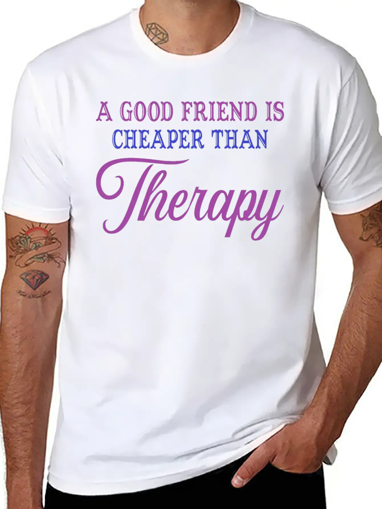 A Good Friend Is Cheaper Than Therapy Classic Cotton Tee – Unisex Comfort For Any Season