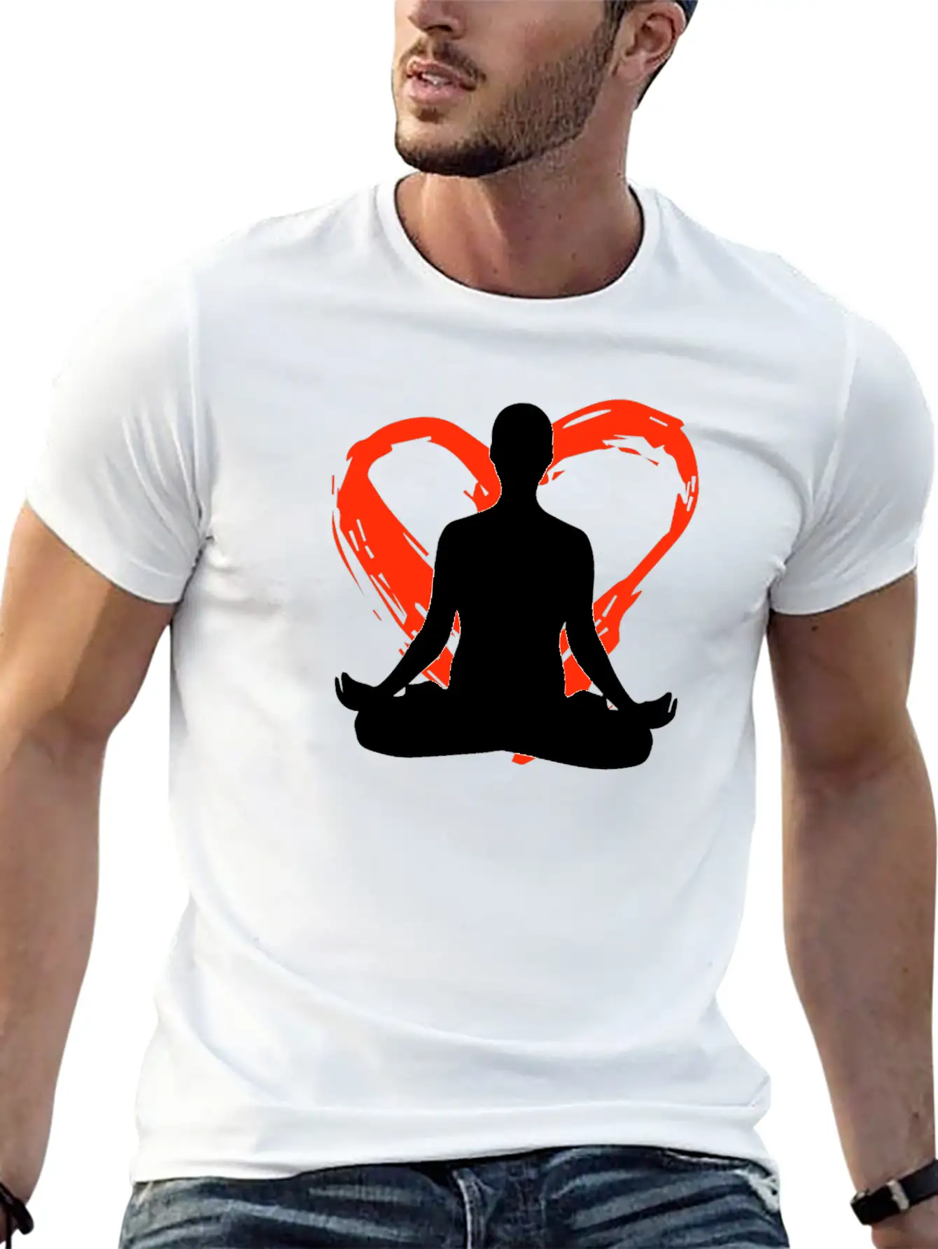 A Heart For Meditation Classic Cotton Tee – Unisex Comfort For Any Season
