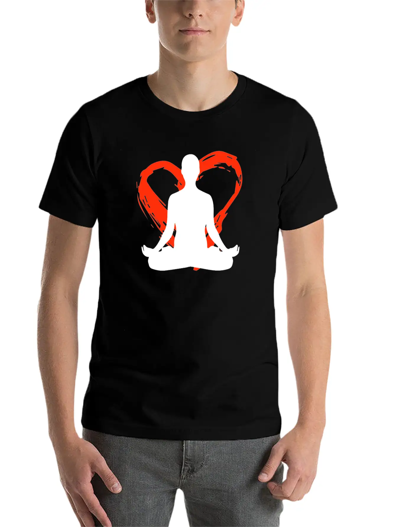 A Heart For Meditation Classic Cotton Tee – Unisex Comfort For Any Season