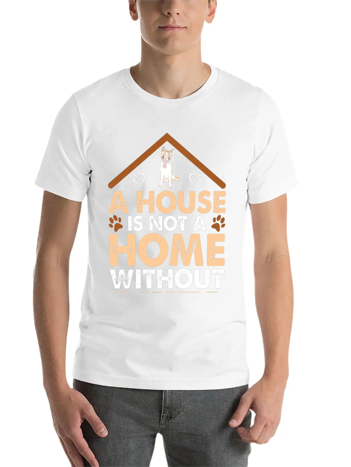 A House Is Not A Home Without Akita Timeless Short Sleeve Tee – Comfy And Minimalist Design