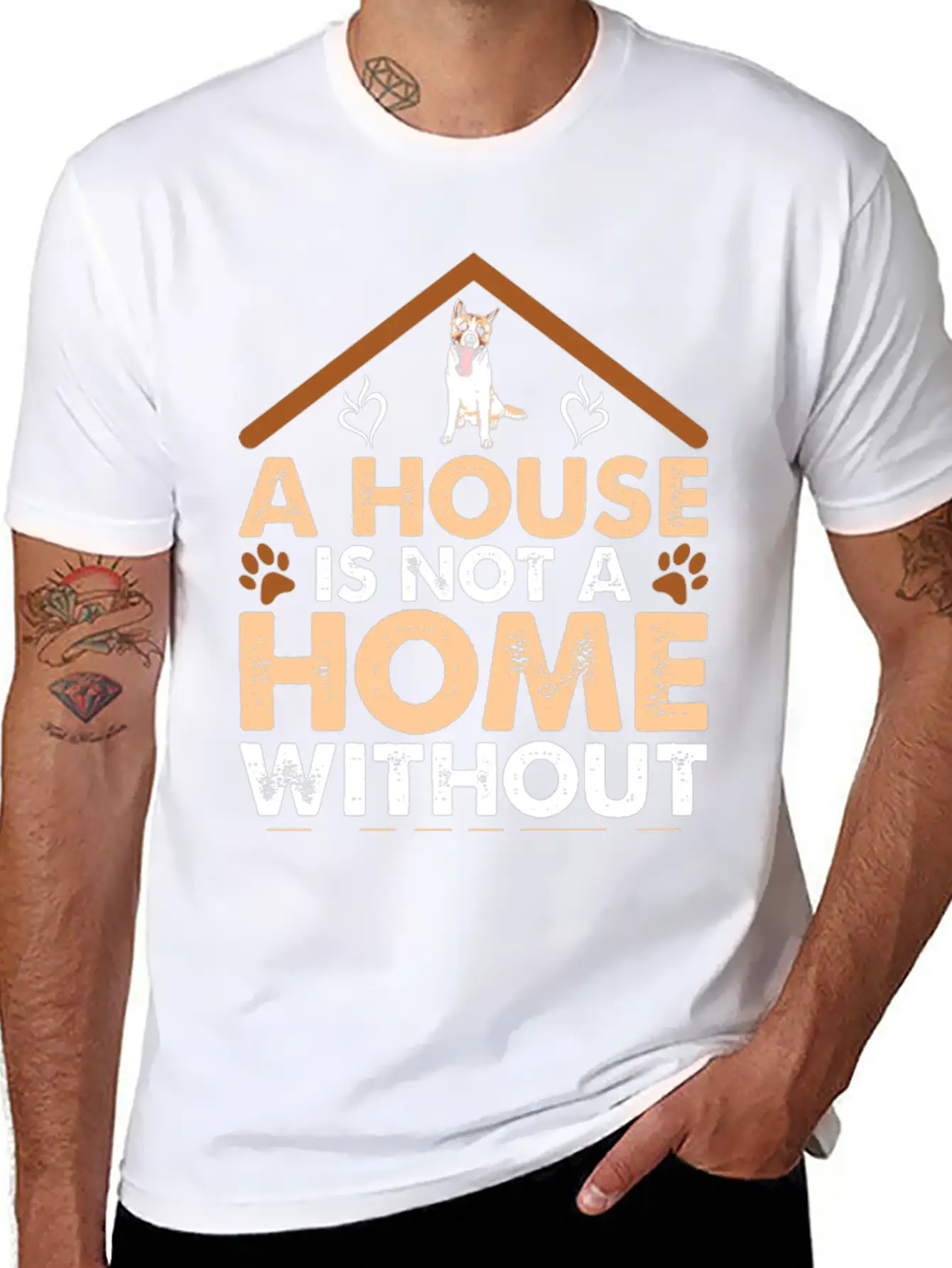 A House Is Not A Home Without Akita Timeless Short Sleeve Tee – Comfy And Minimalist Design