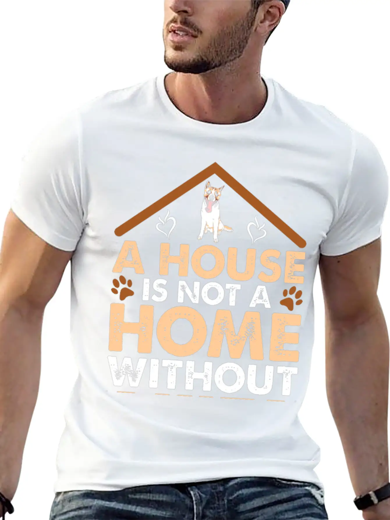 A House Is Not A Home Without Akita Timeless Short Sleeve Tee – Comfy And Minimalist Design