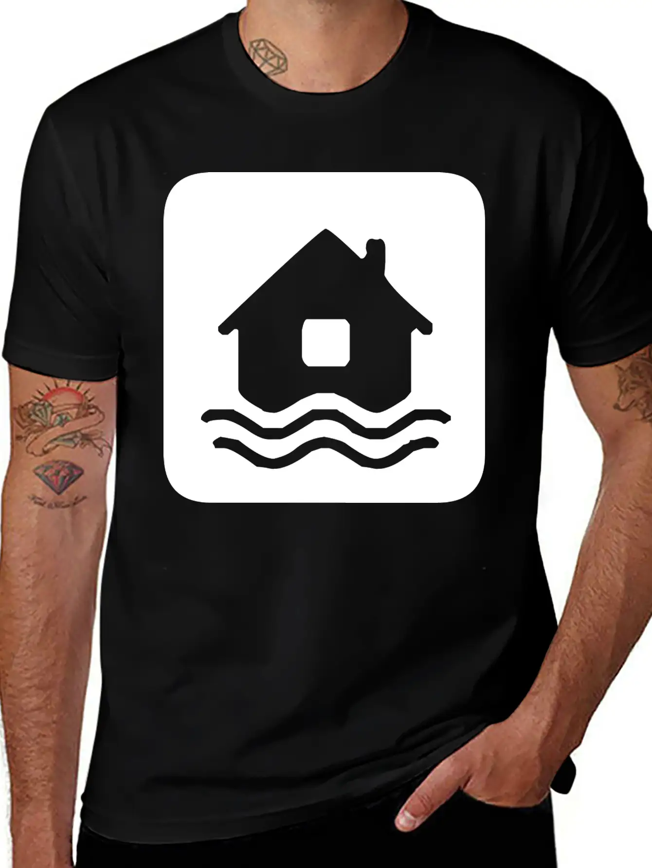 A House On Water Essential Cotton Tee For Daily Outfits – Unisex Style
