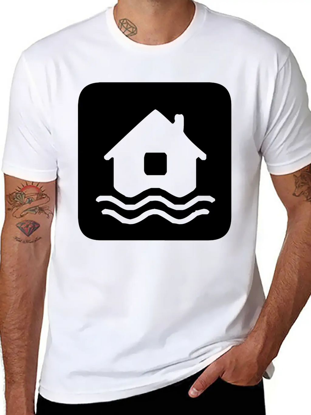 A House On Water Essential Cotton Tee For Daily Outfits – Unisex Style