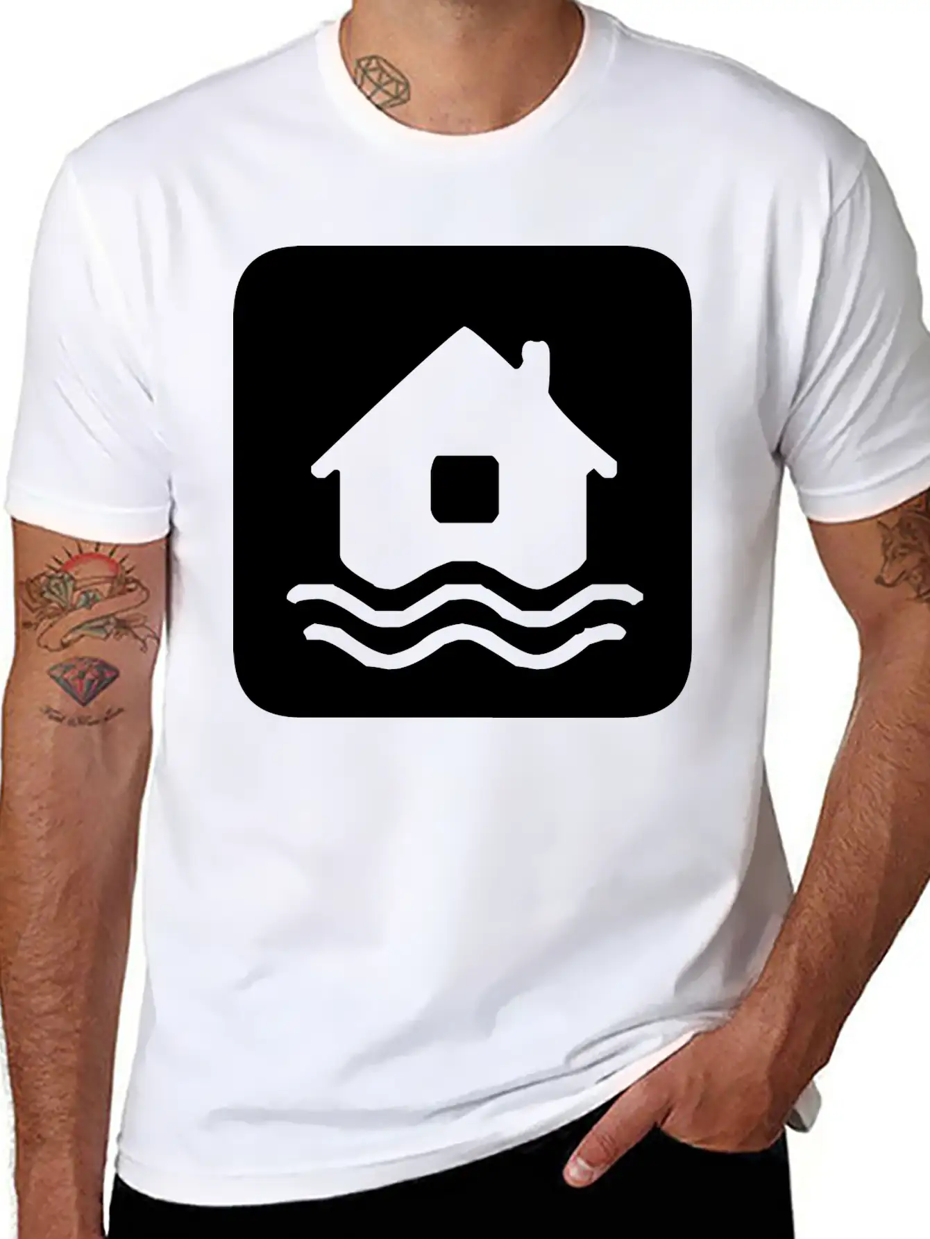 A House On Water Essential Cotton Tee For Daily Outfits – Unisex Style