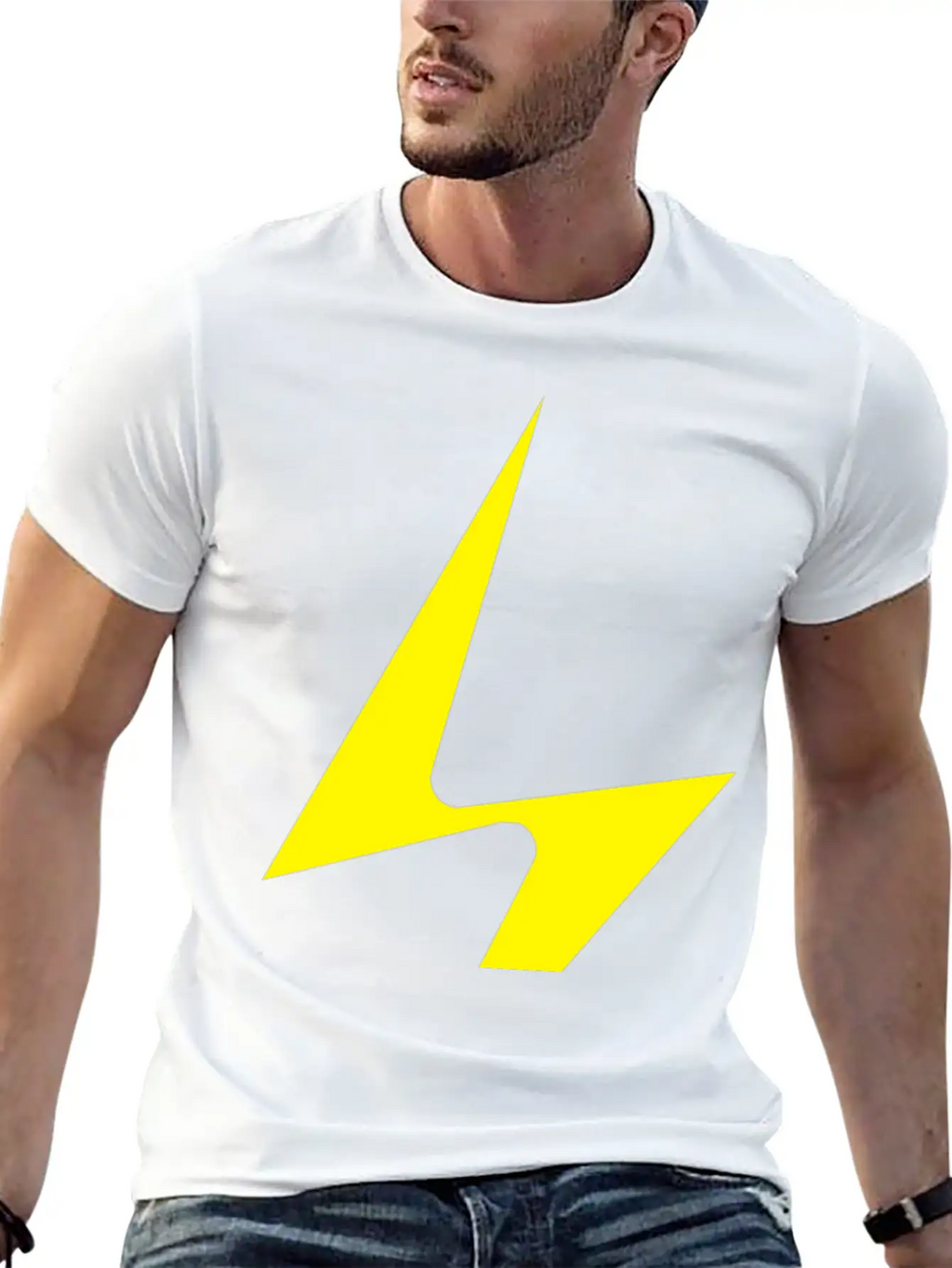 A Lightning Bolt Essential Cotton Tee For Daily Outfits – Unisex Style