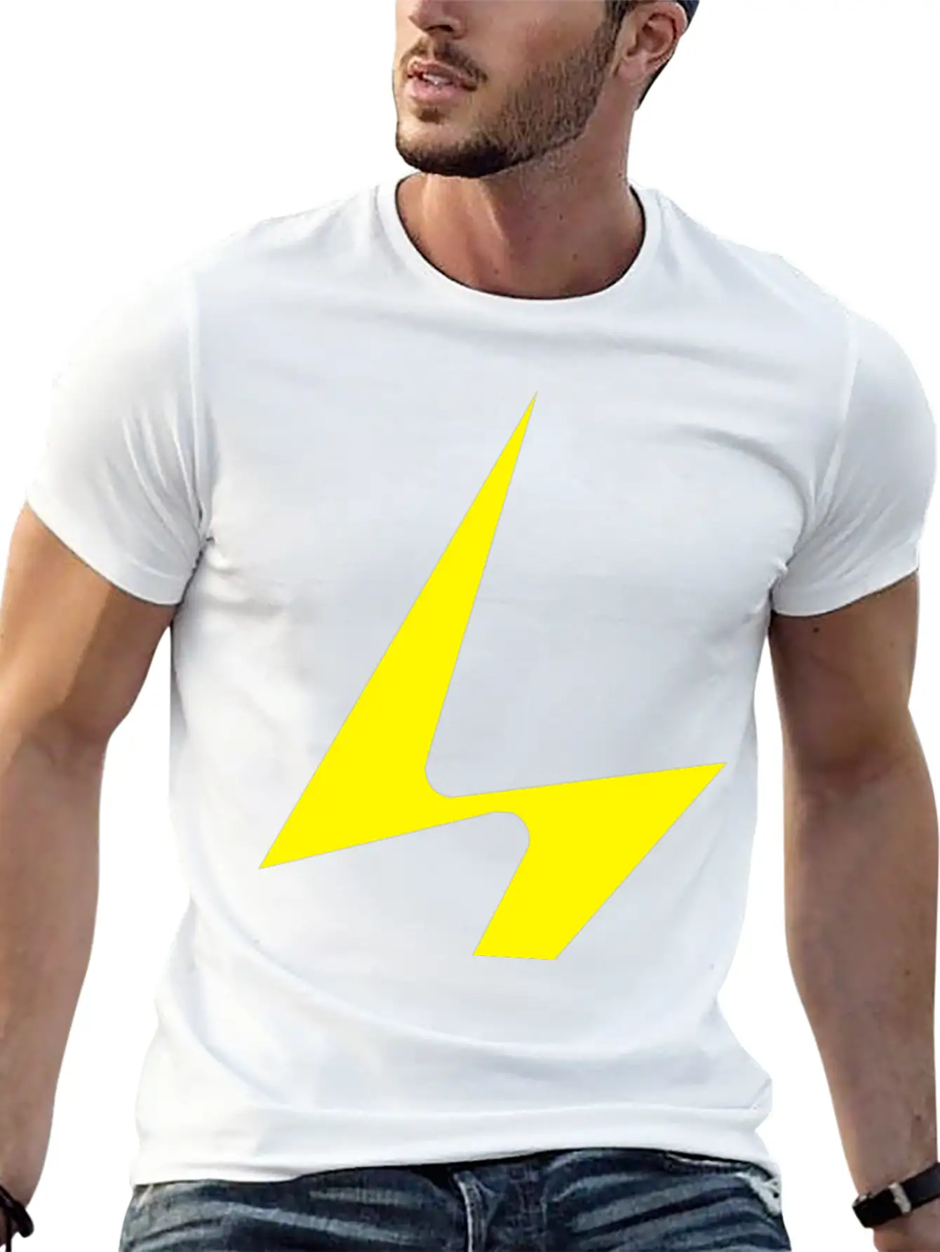 A Lightning Bolt Essential Cotton Tee For Daily Outfits – Unisex Style