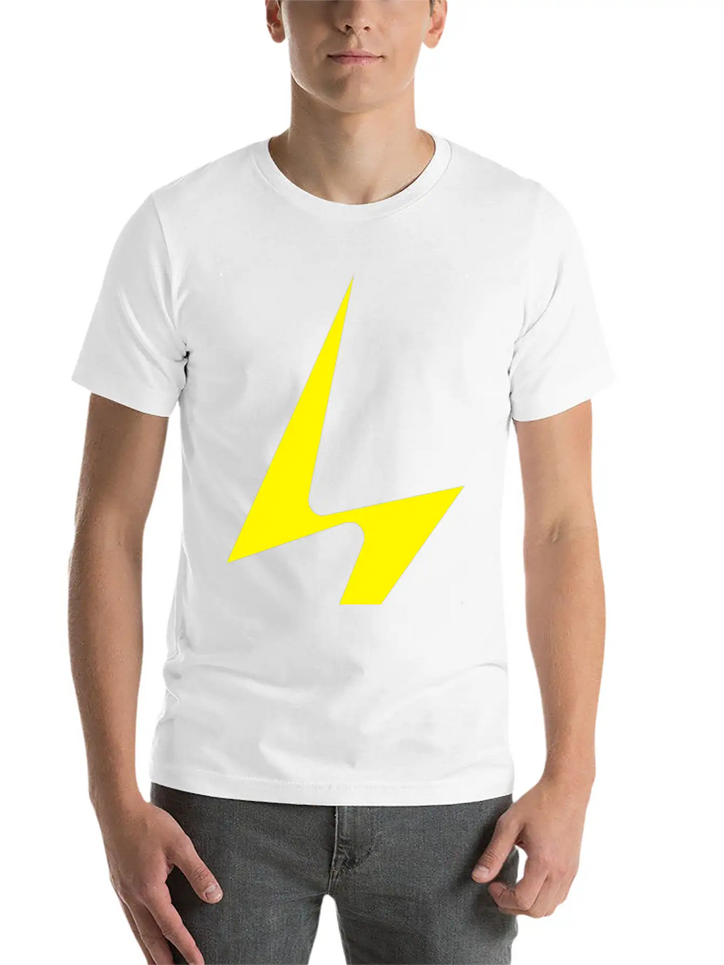 A Lightning Bolt Essential Cotton Tee For Daily Outfits – Unisex Style