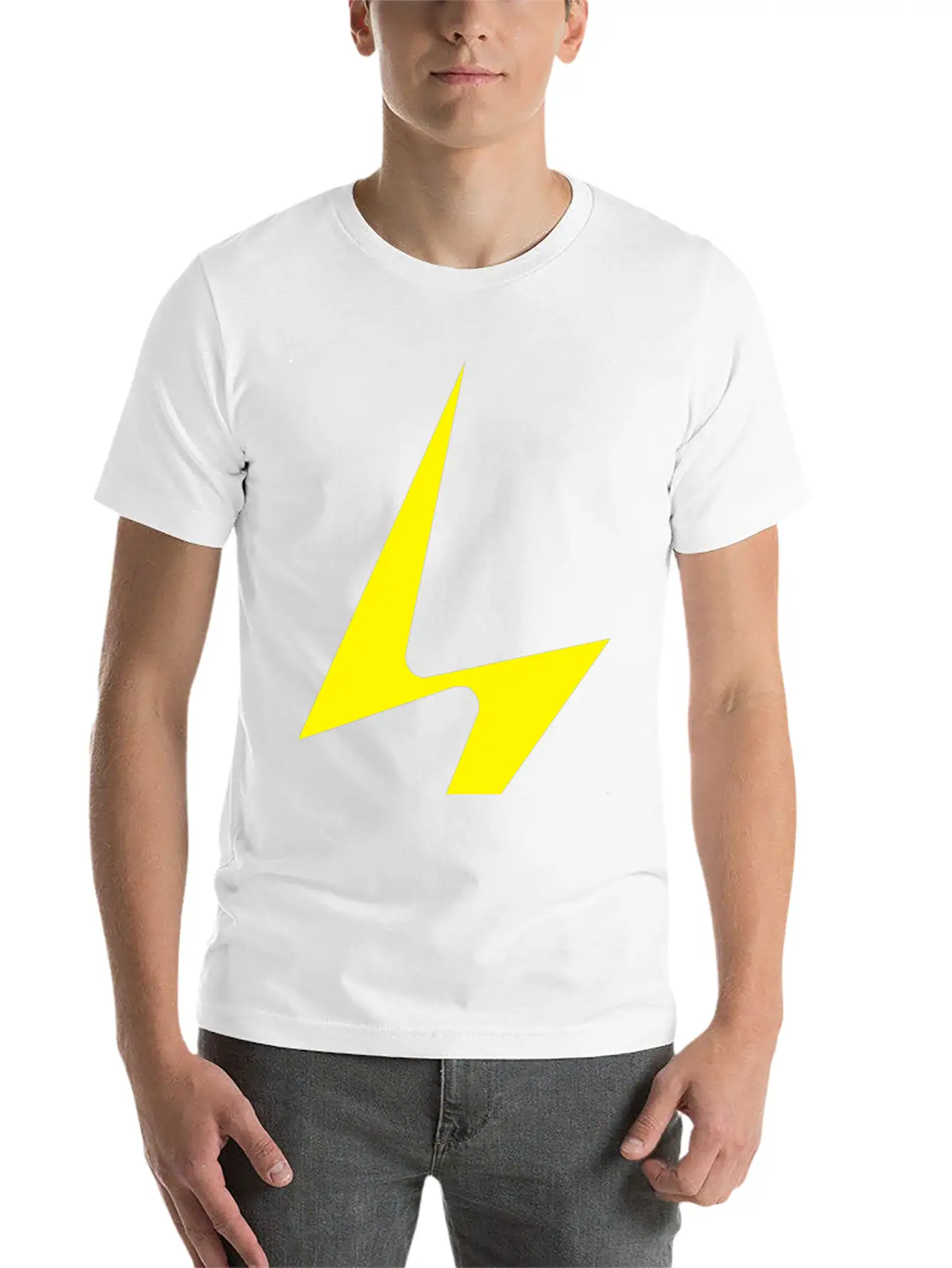 A Lightning Bolt Essential Cotton Tee For Daily Outfits – Unisex Style