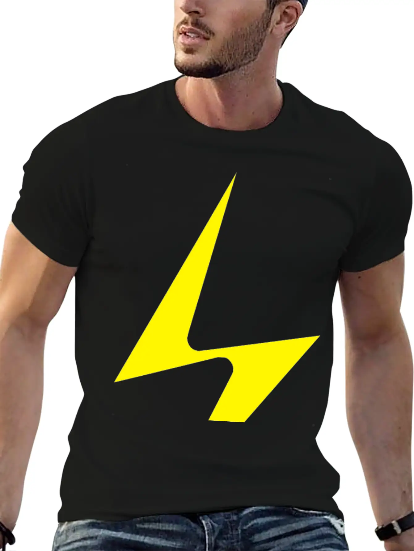 A Lightning Bolt Essential Cotton Tee For Daily Outfits – Unisex Style