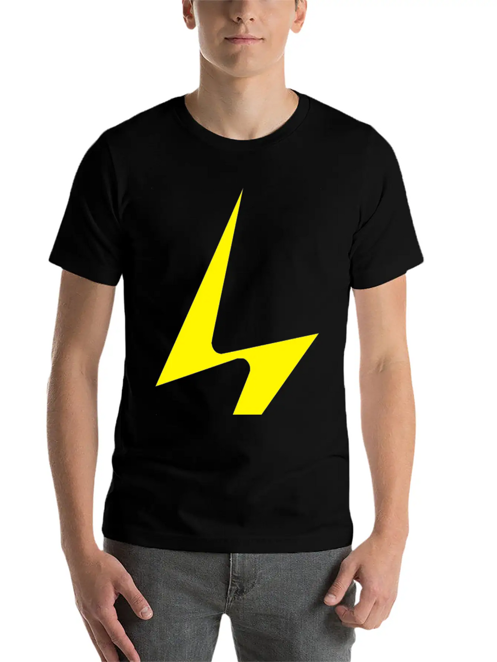 A Lightning Bolt Essential Cotton Tee For Daily Outfits – Unisex Style