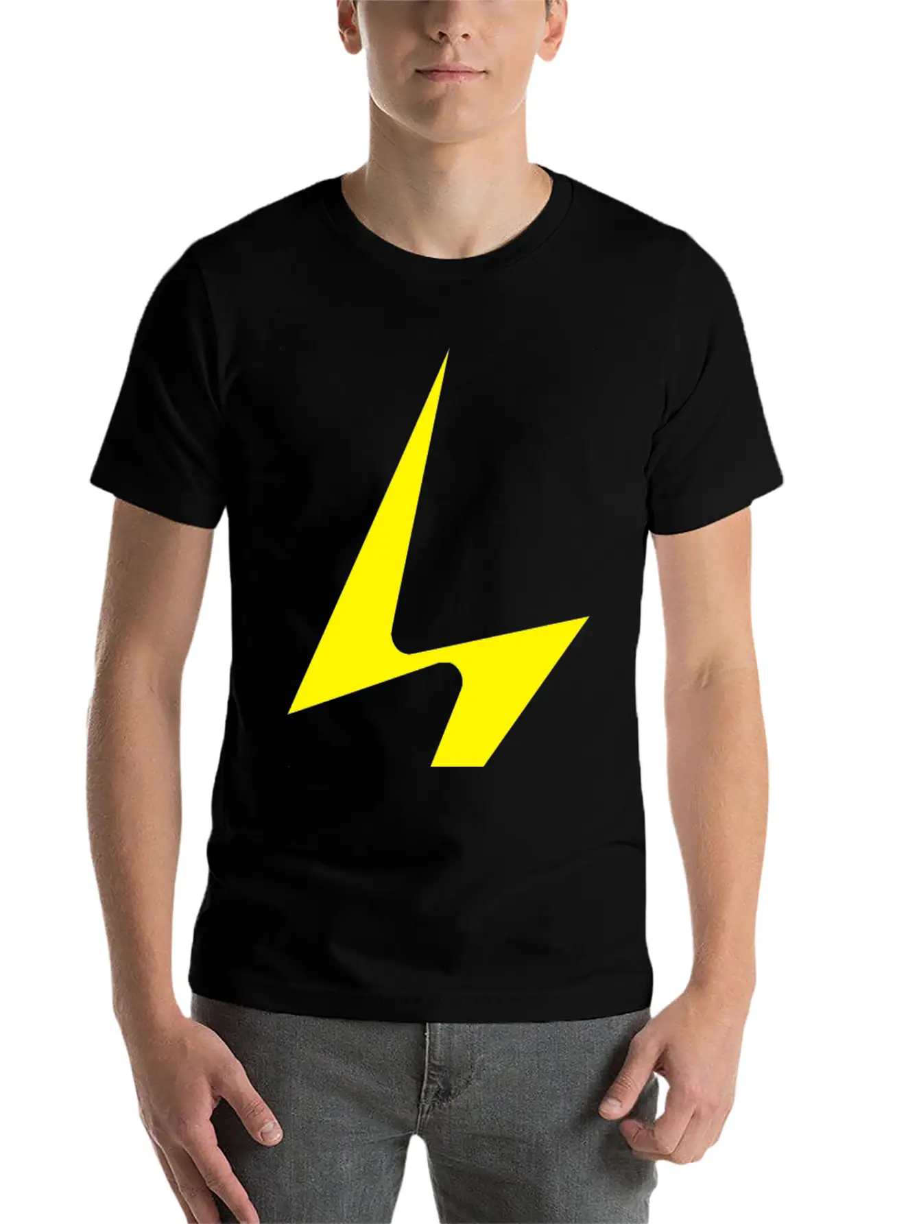 A Lightning Bolt Essential Cotton Tee For Daily Outfits – Unisex Style